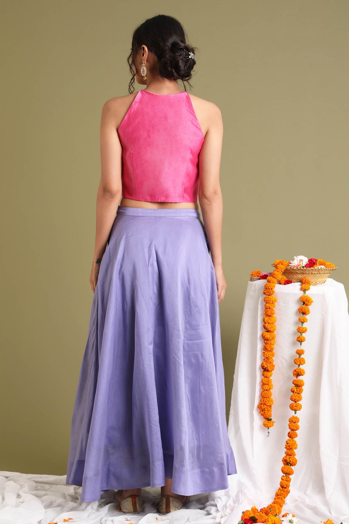 Handloom Flared Lehenga Set