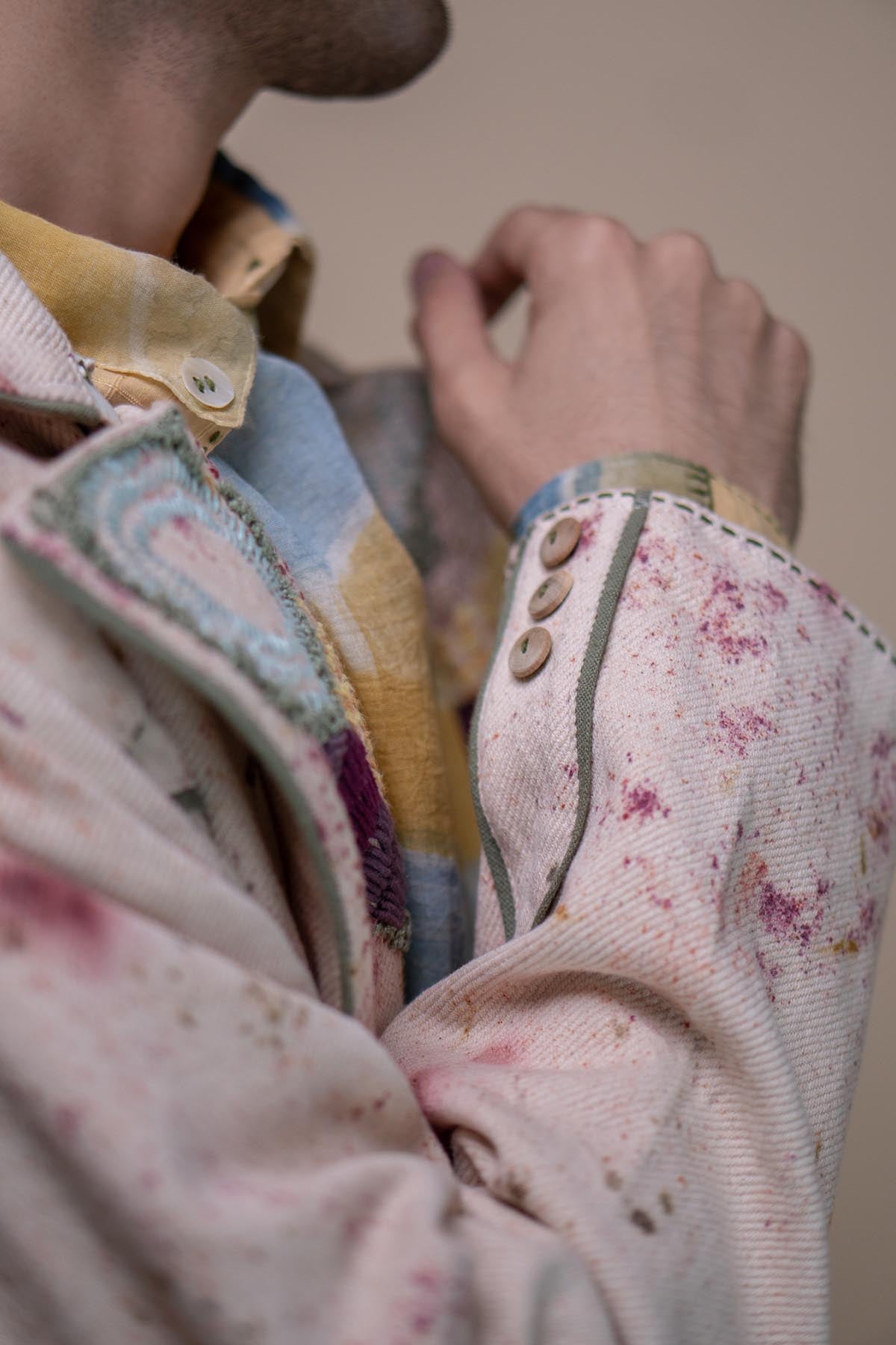 Handwoven Denim Kora Trench