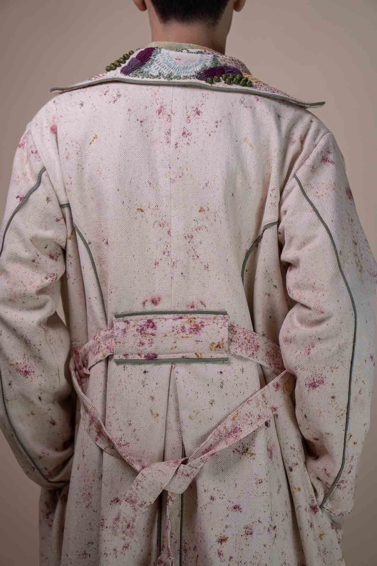 Handwoven Denim Kora Trench