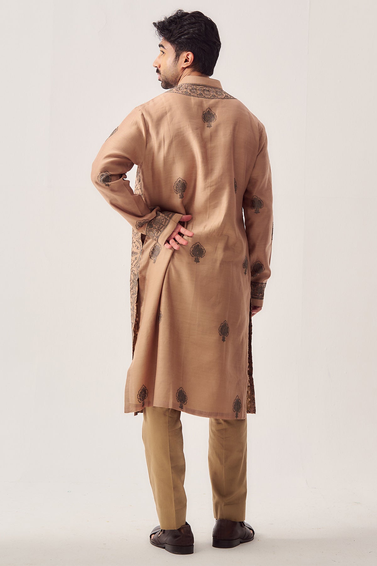 Hazelnut Embroidered Kurta Set