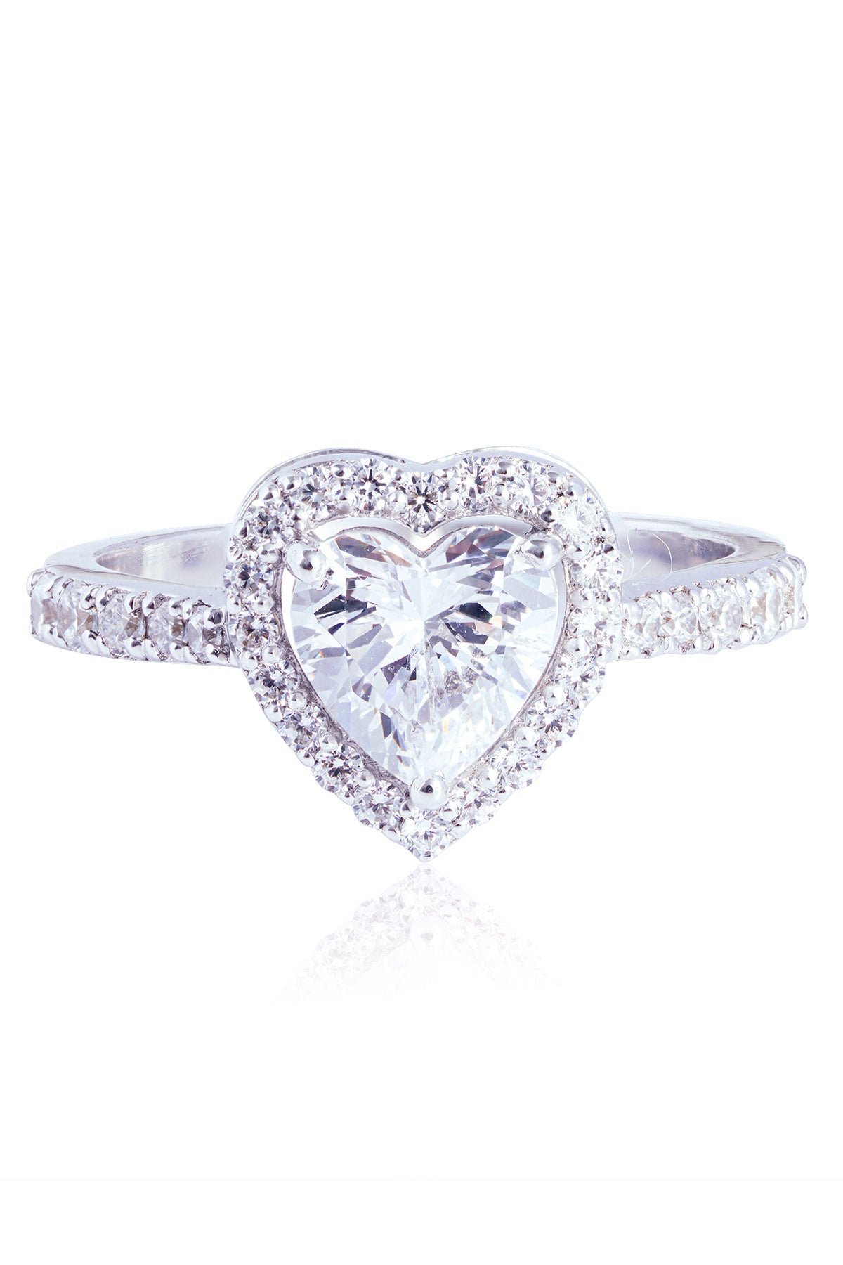 Heart Cut Center Stone Ring