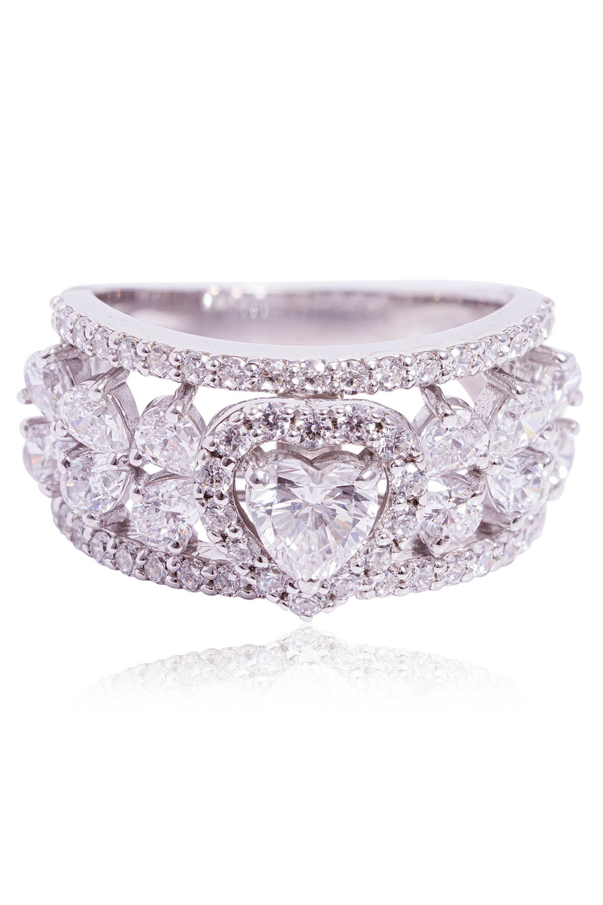 Heart Solitaire Stone Ring