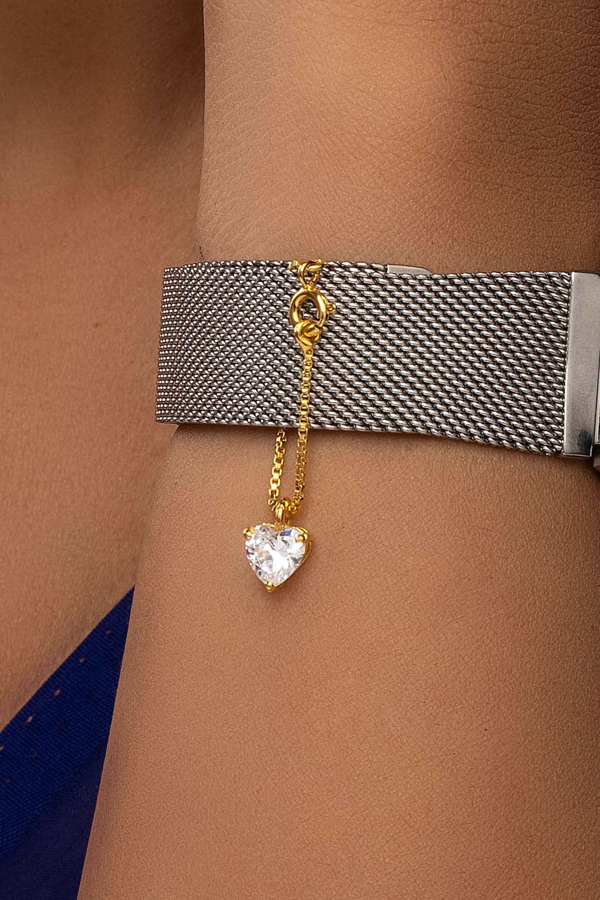 Buy  Heart Solitaire Watch Charm for women by Sica online available at scrollnshops