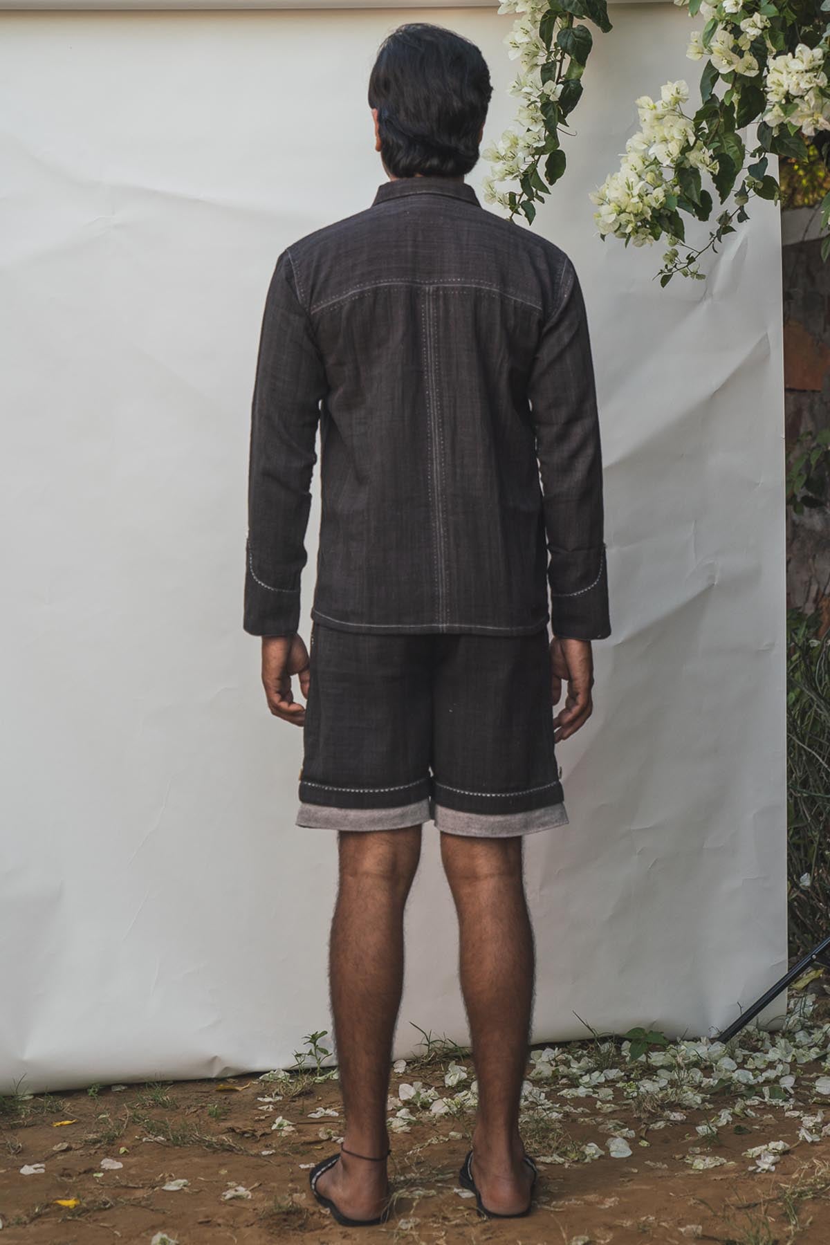 Hem Detail Cotton Shorts