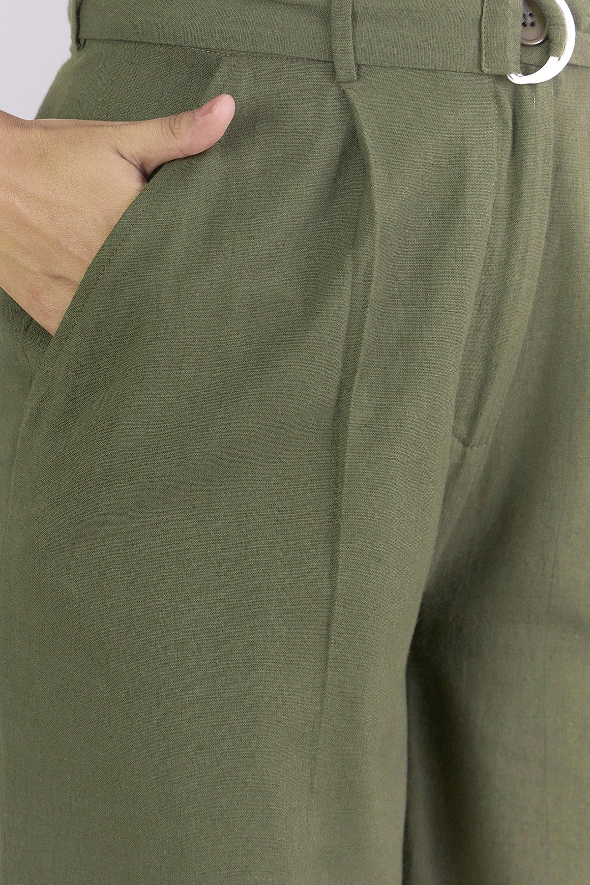 High-Waisted Wide-Leg Trousers