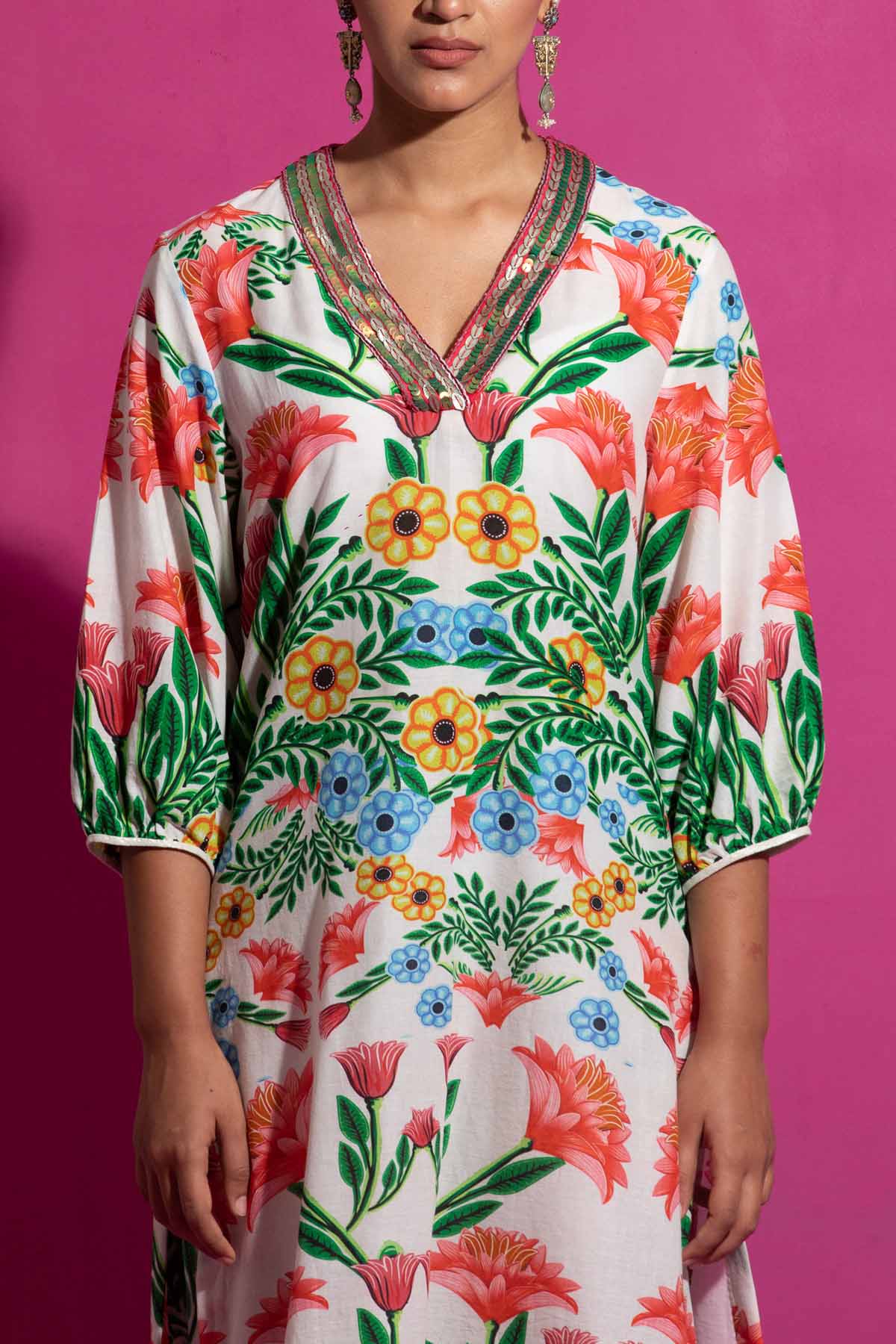 Chanderi High-Low Kurta & Pants