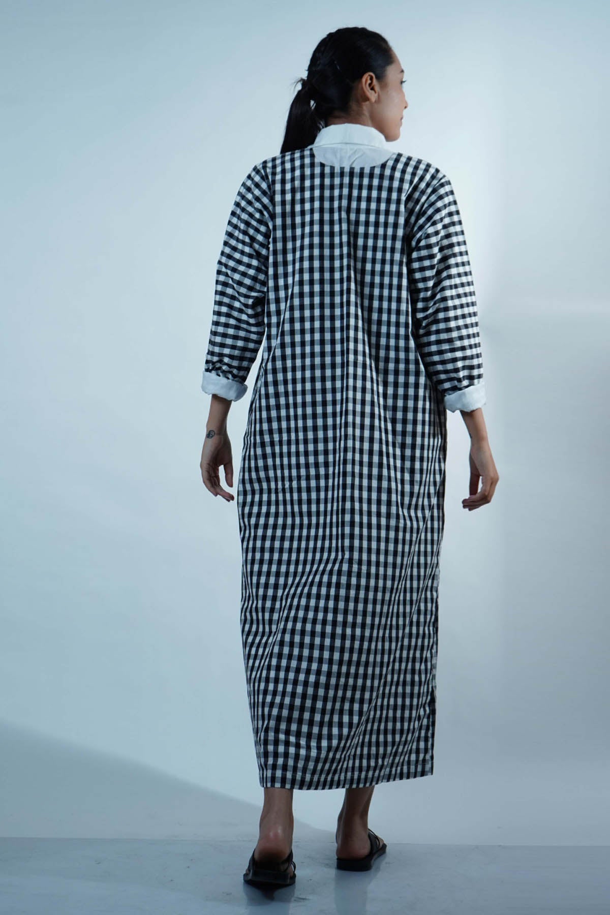 High Slit Dress With Scarf