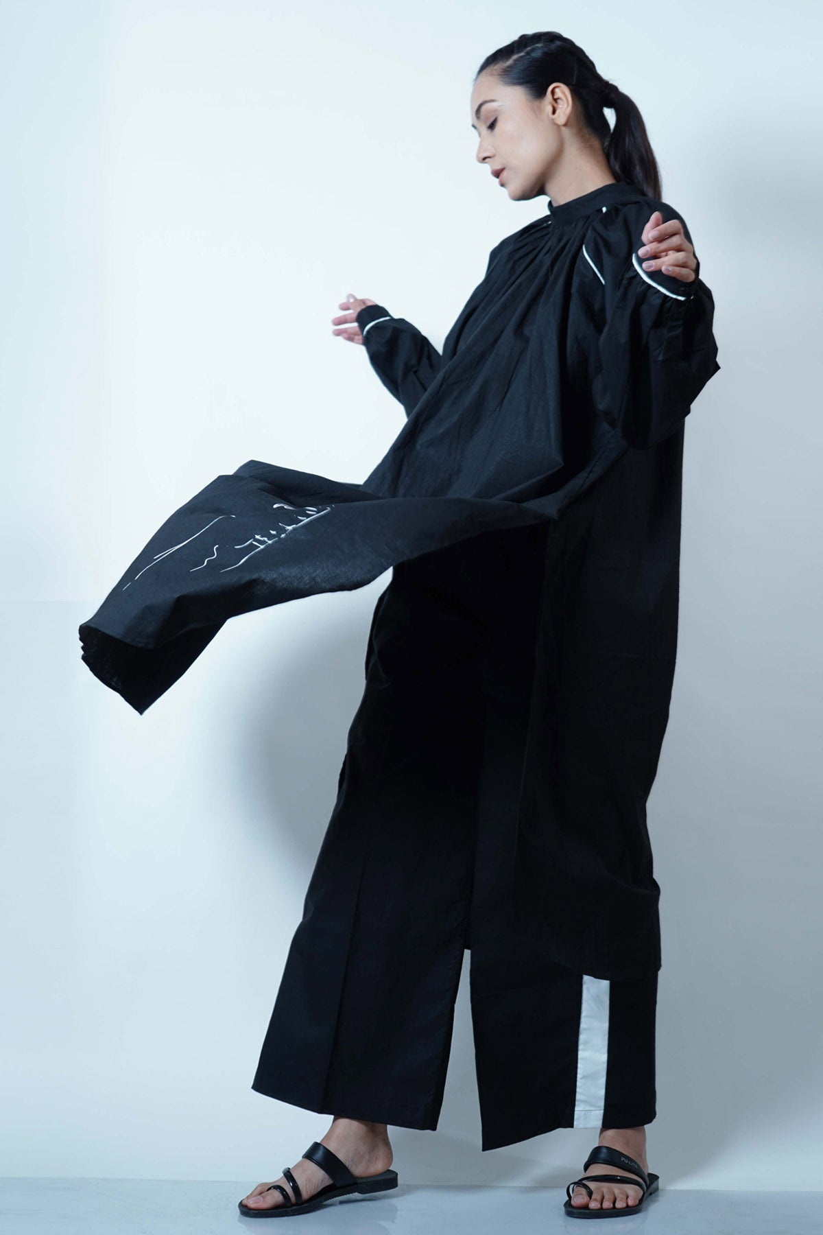 High Slit Long Kurta Set