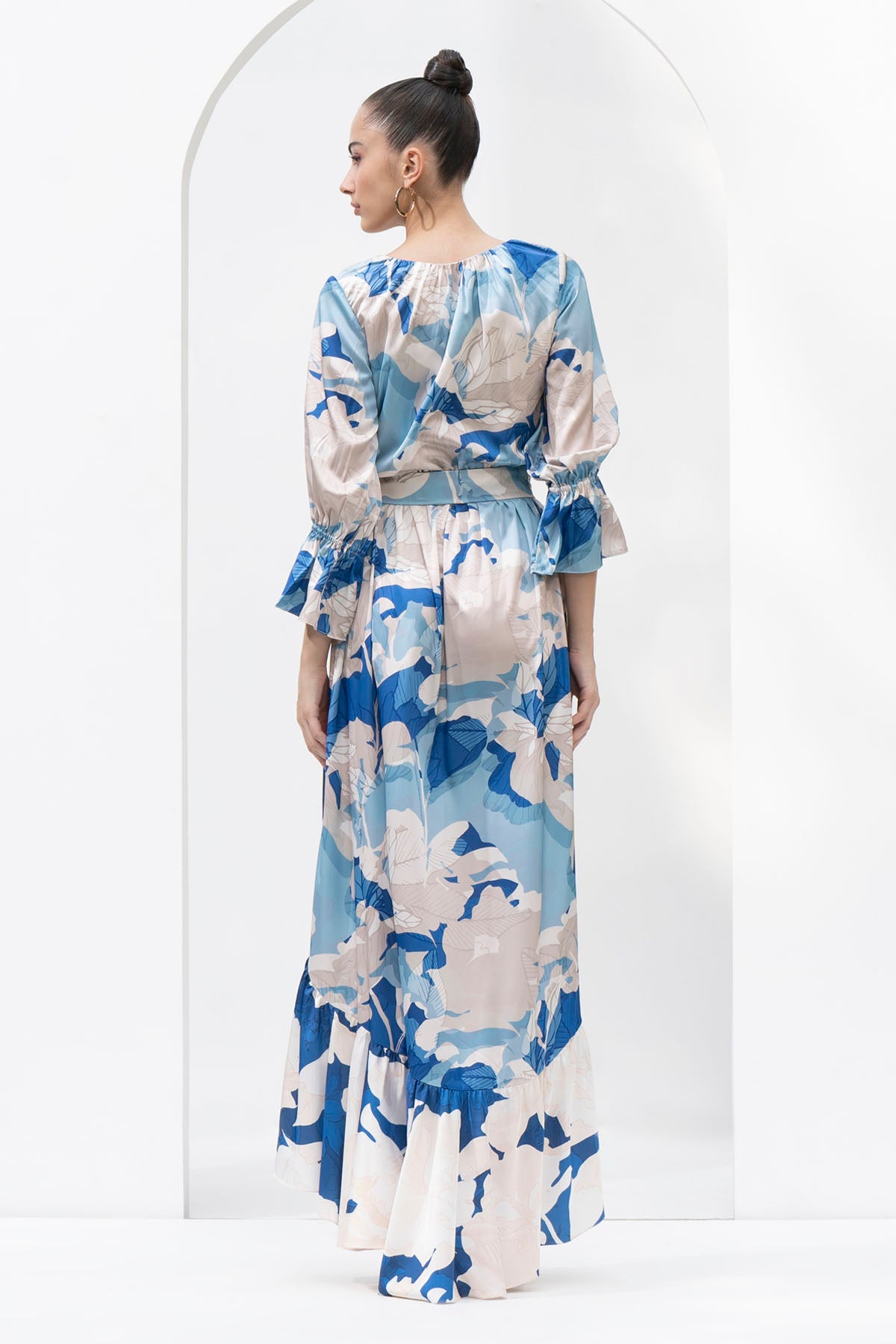 High Slited Printed Dress
