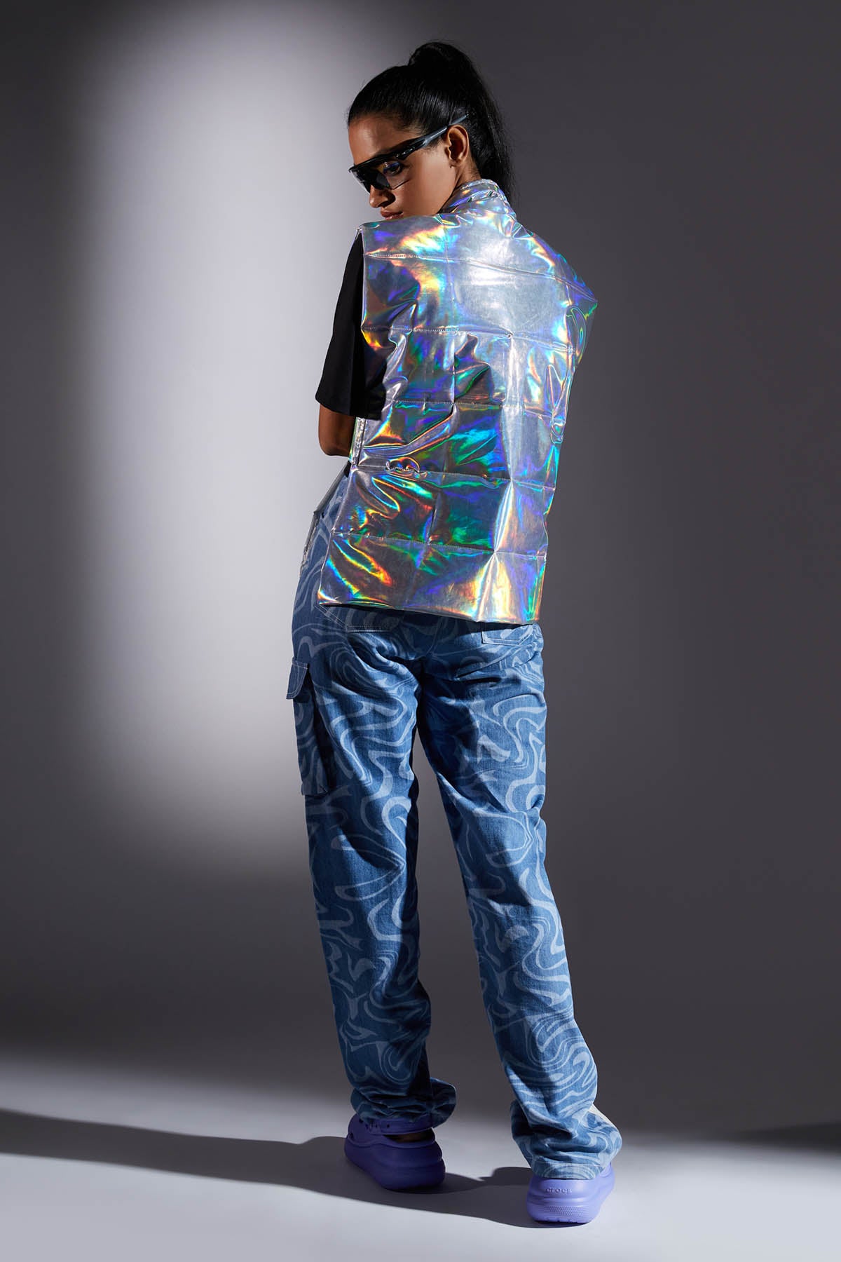 Holographic Metallic Gilet