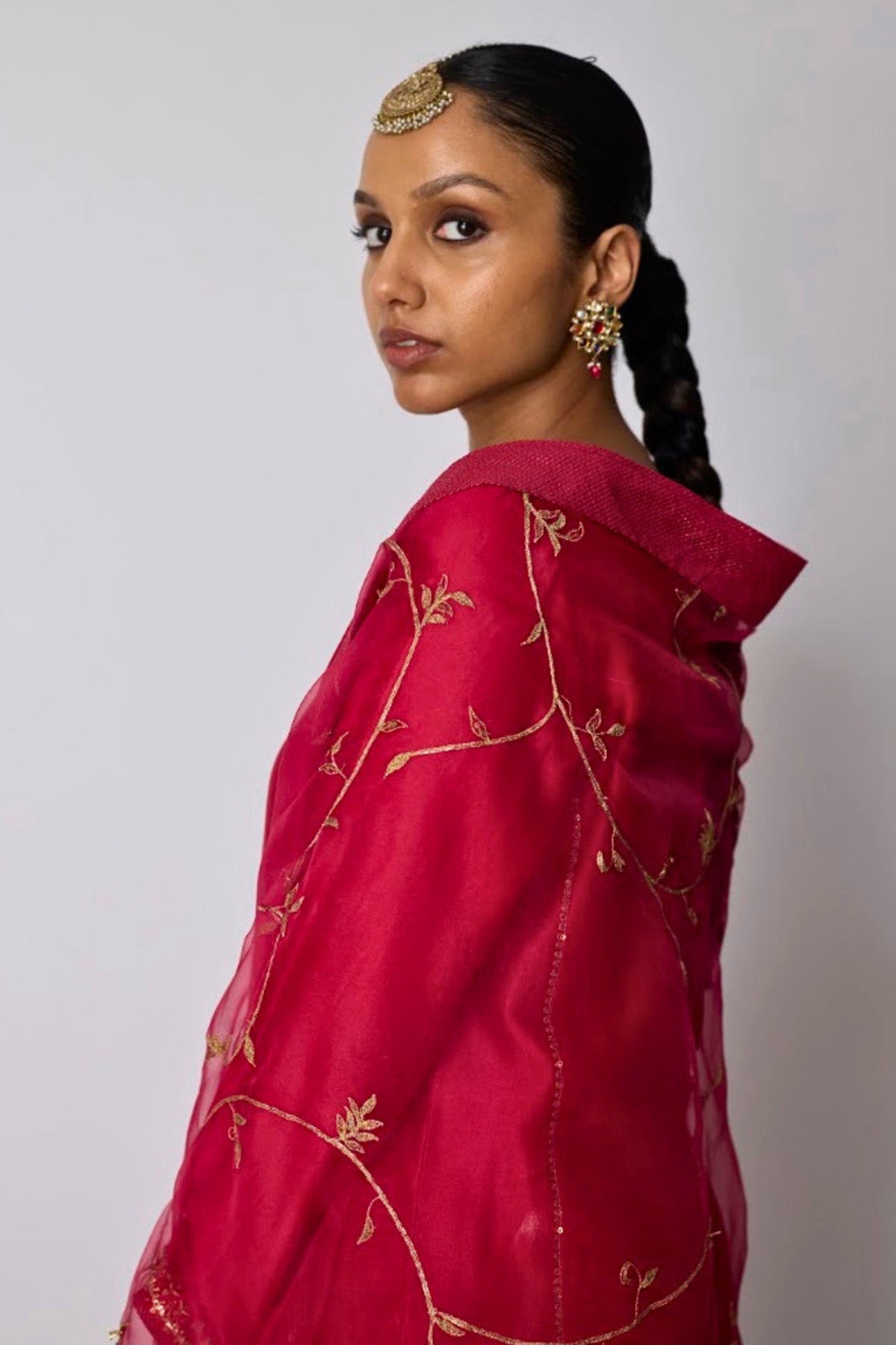 Hot Pink Zardozi Sharara Set