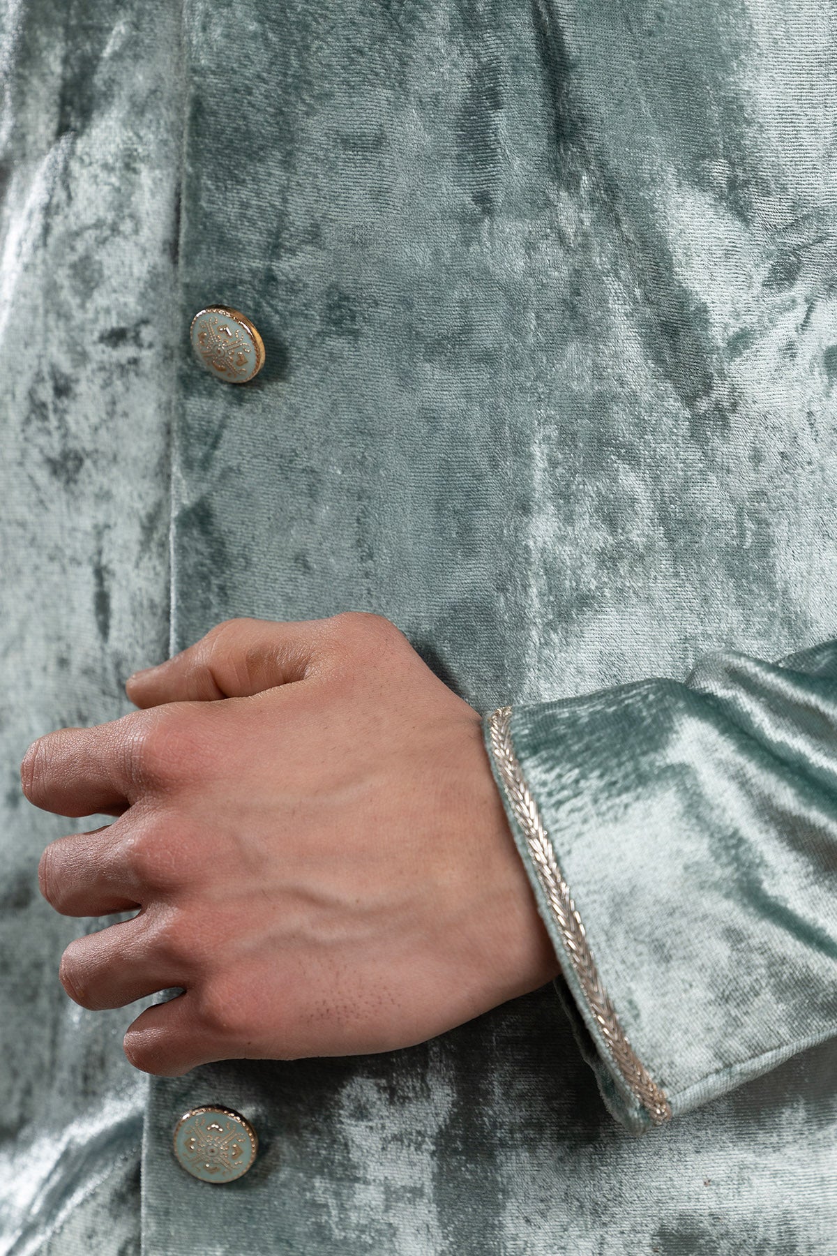 Ice Blue Cross Flap Suit Set