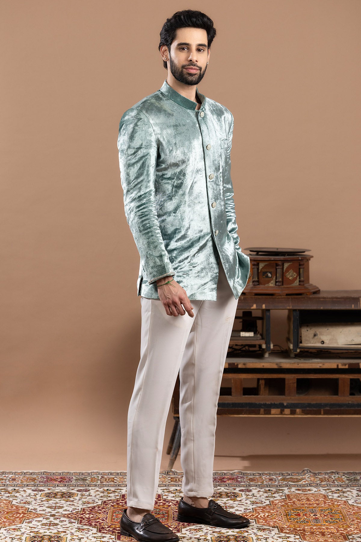 Ice Blue Cross Flap Suit Set