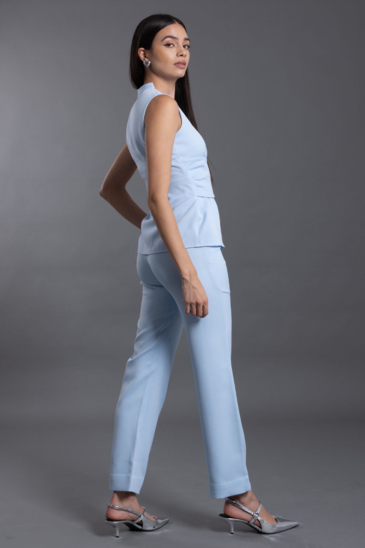 Ice Blue Sleeveless Top & Pants