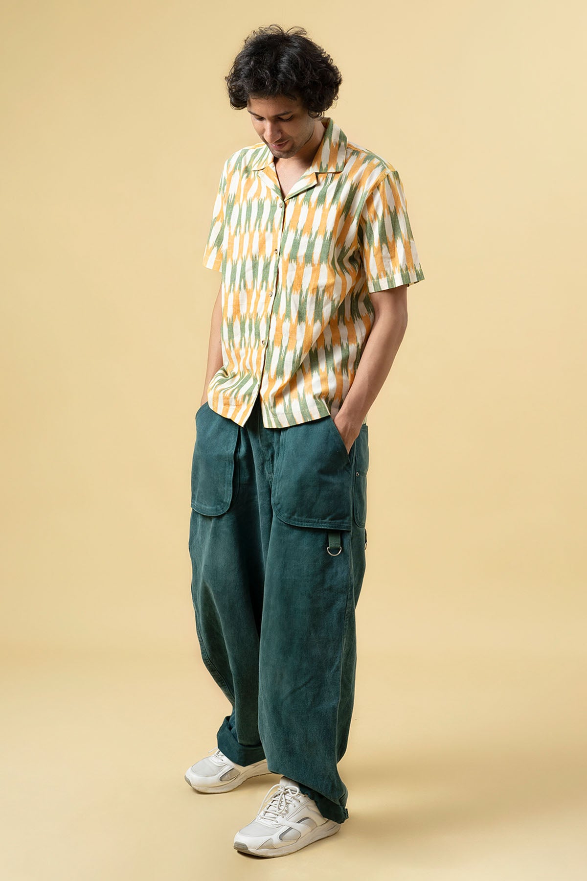 Ikkat Print 100% Cotton Shirt