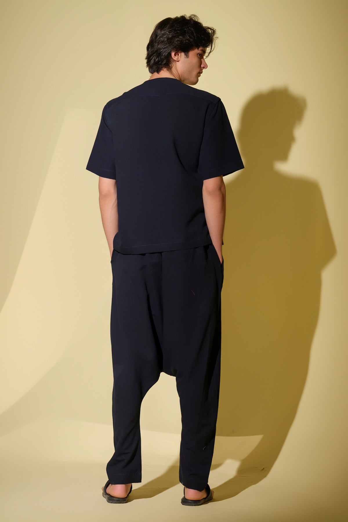 Indigo Collar Shirt & Trousers