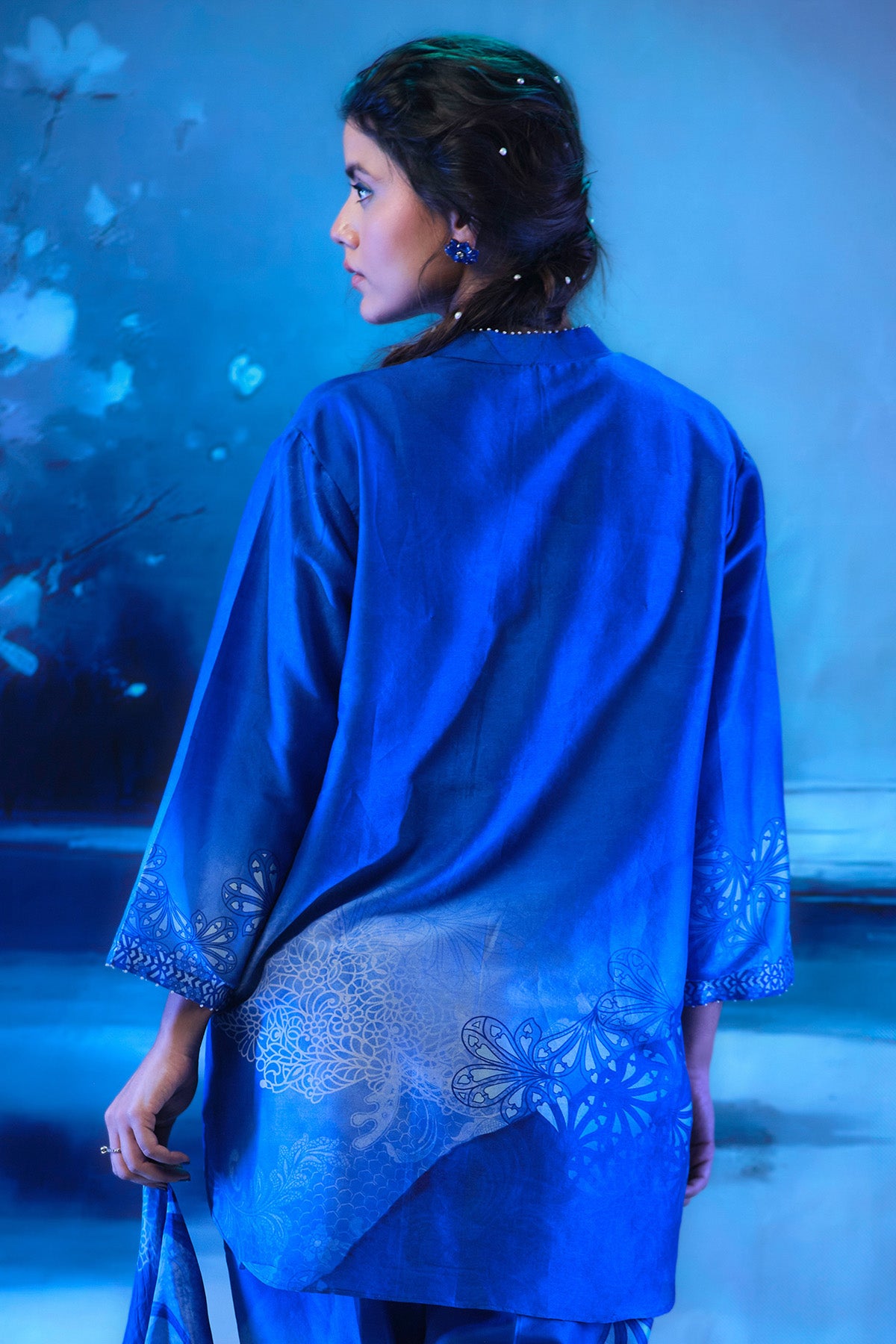 Indigo Embroidered Co-ord Set