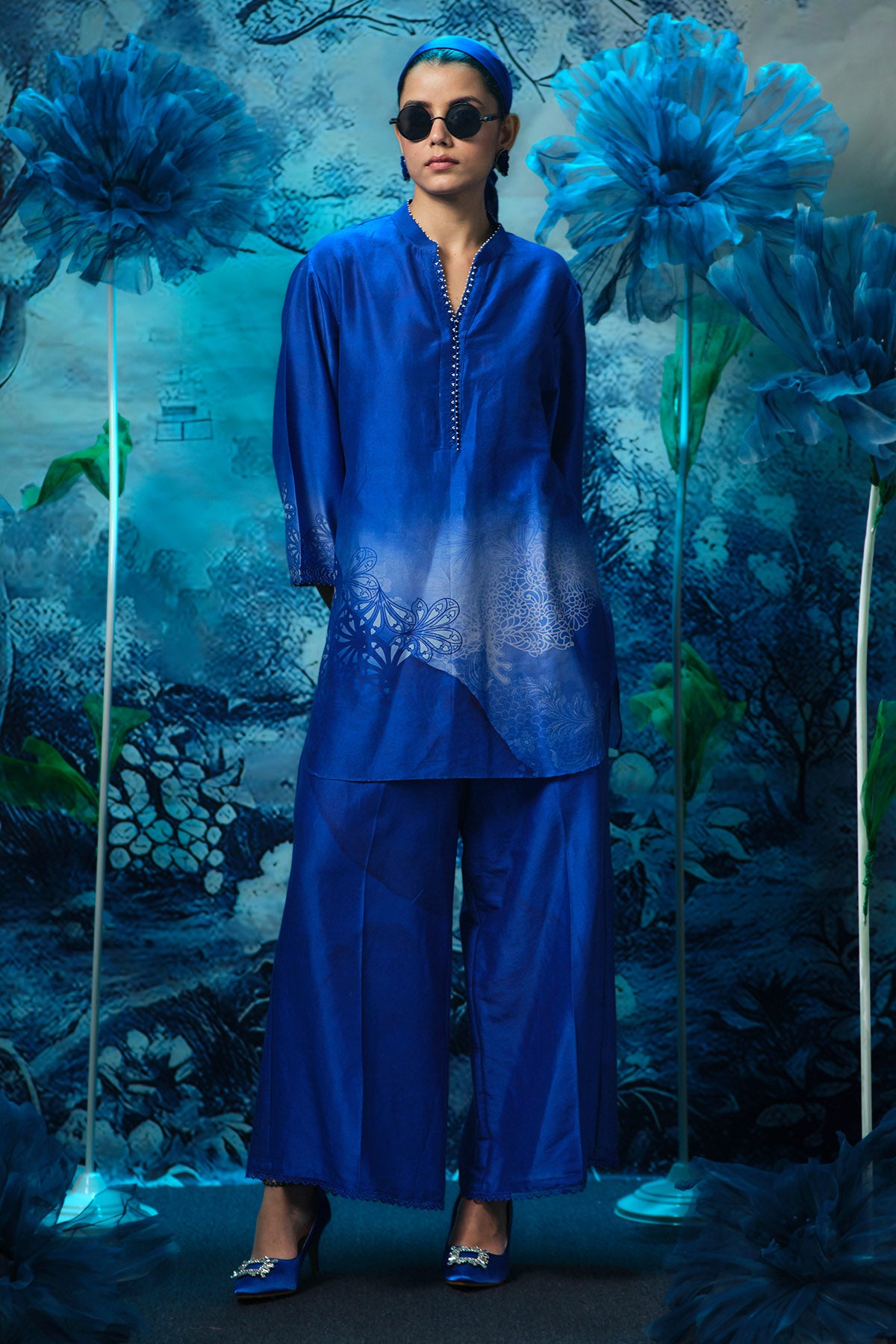 Indigo Embroidered Co-ord Set