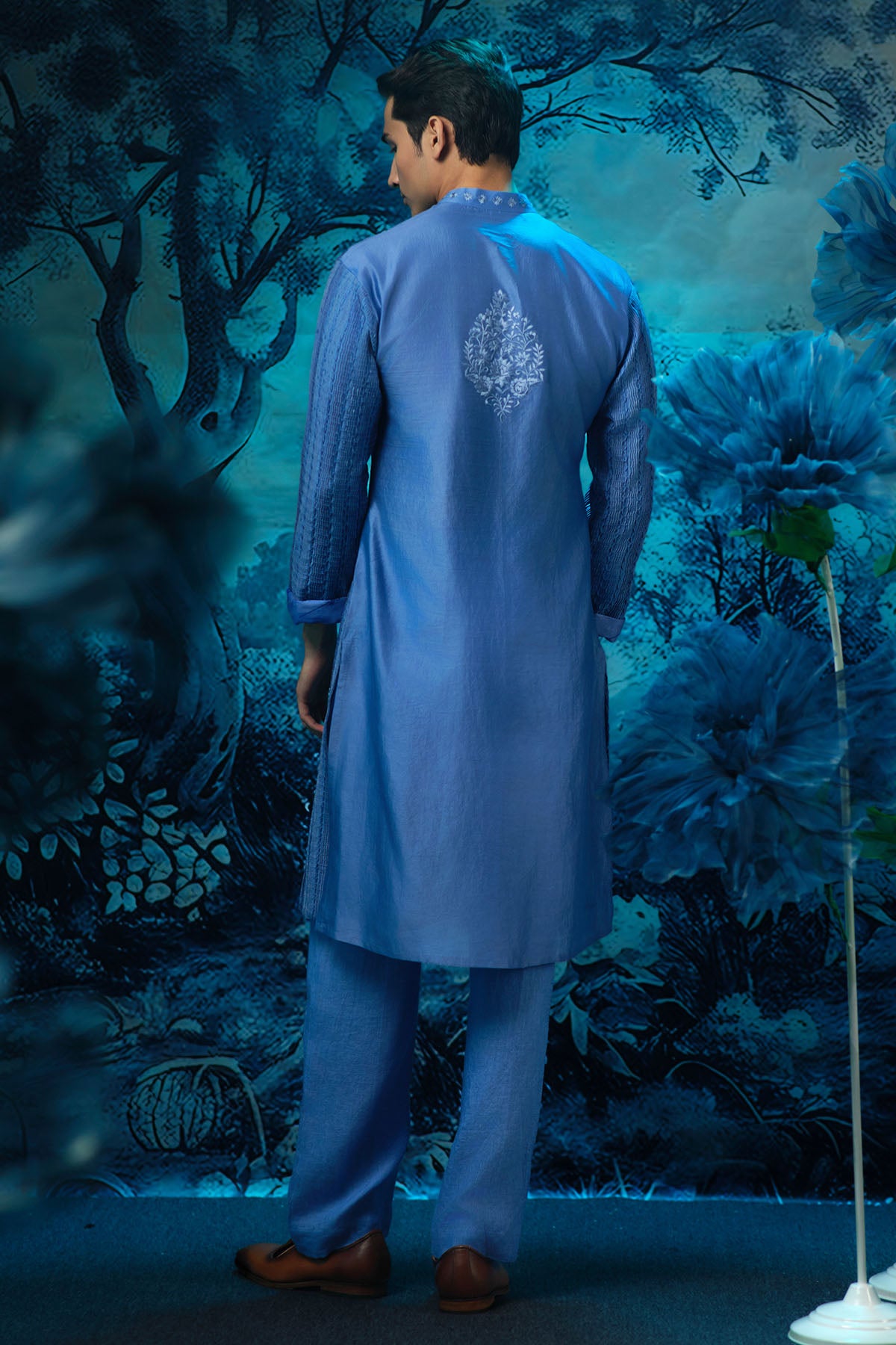 Indigo Pintuck Kurta & Pants