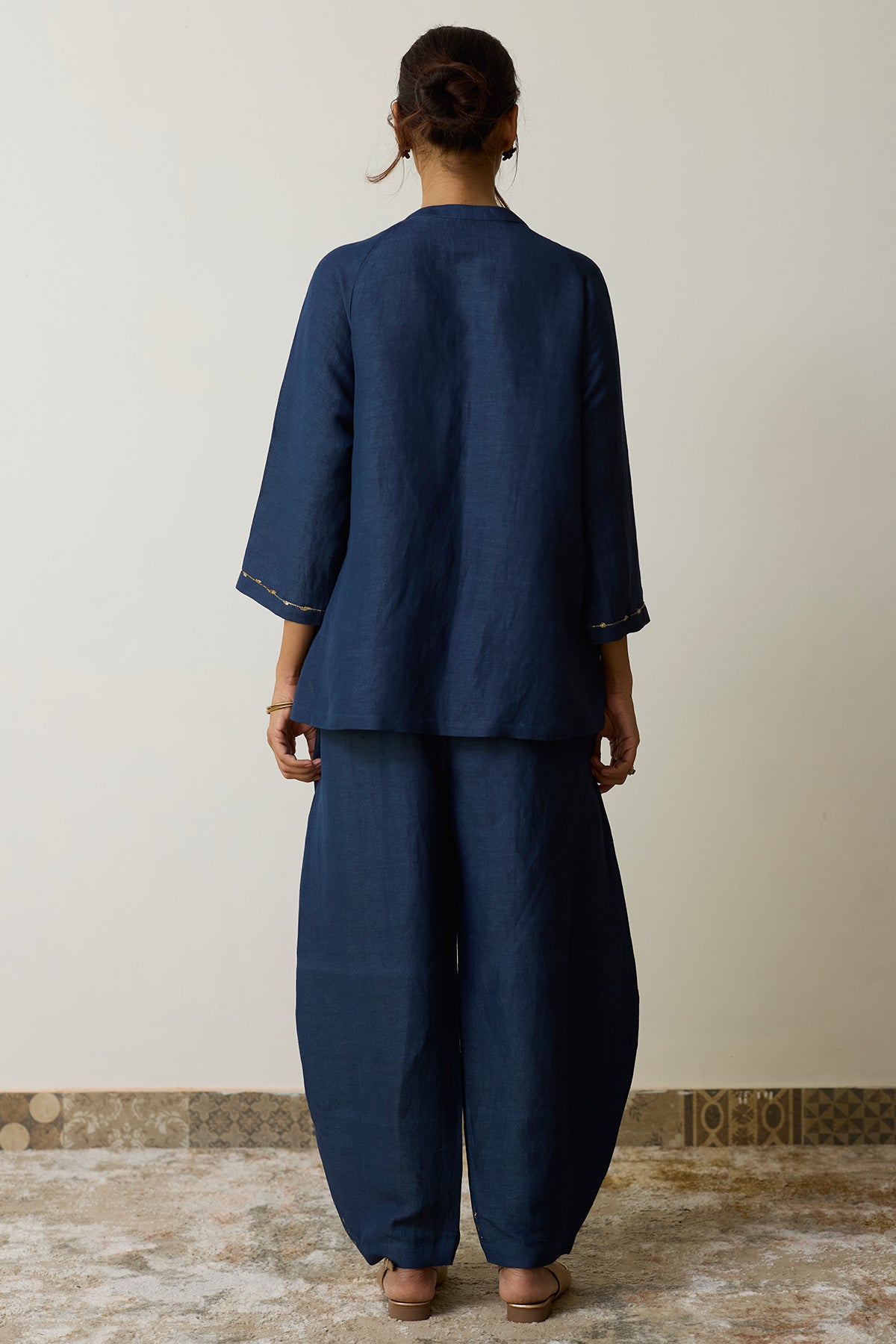 Indigo Pure Linen Co-ord Set