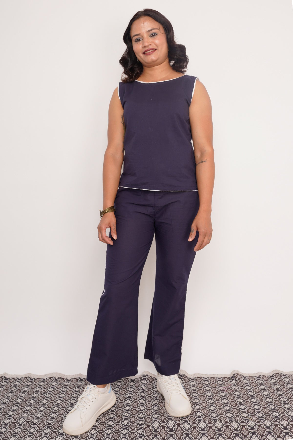 Indigo Sleeveless Top & Pants