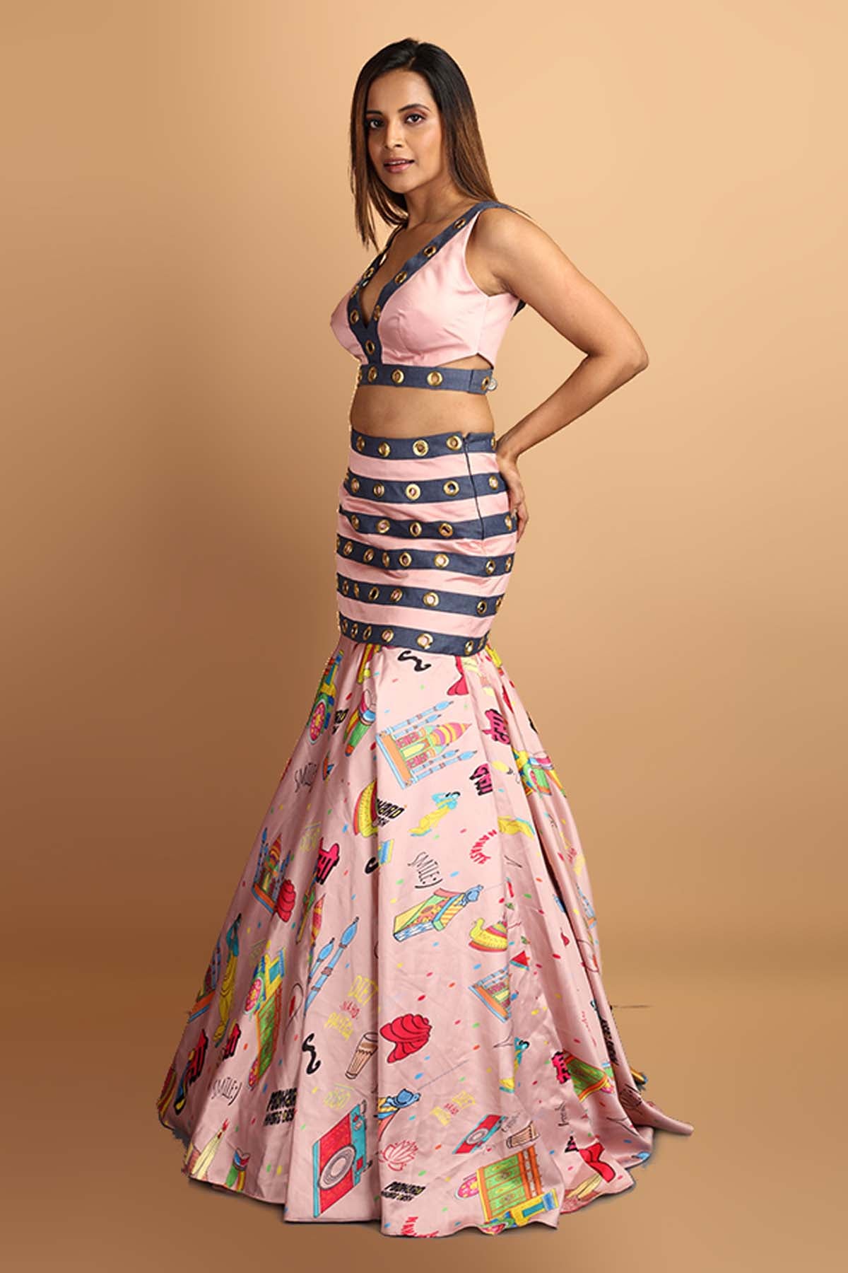 Indo Western Lehenga Set