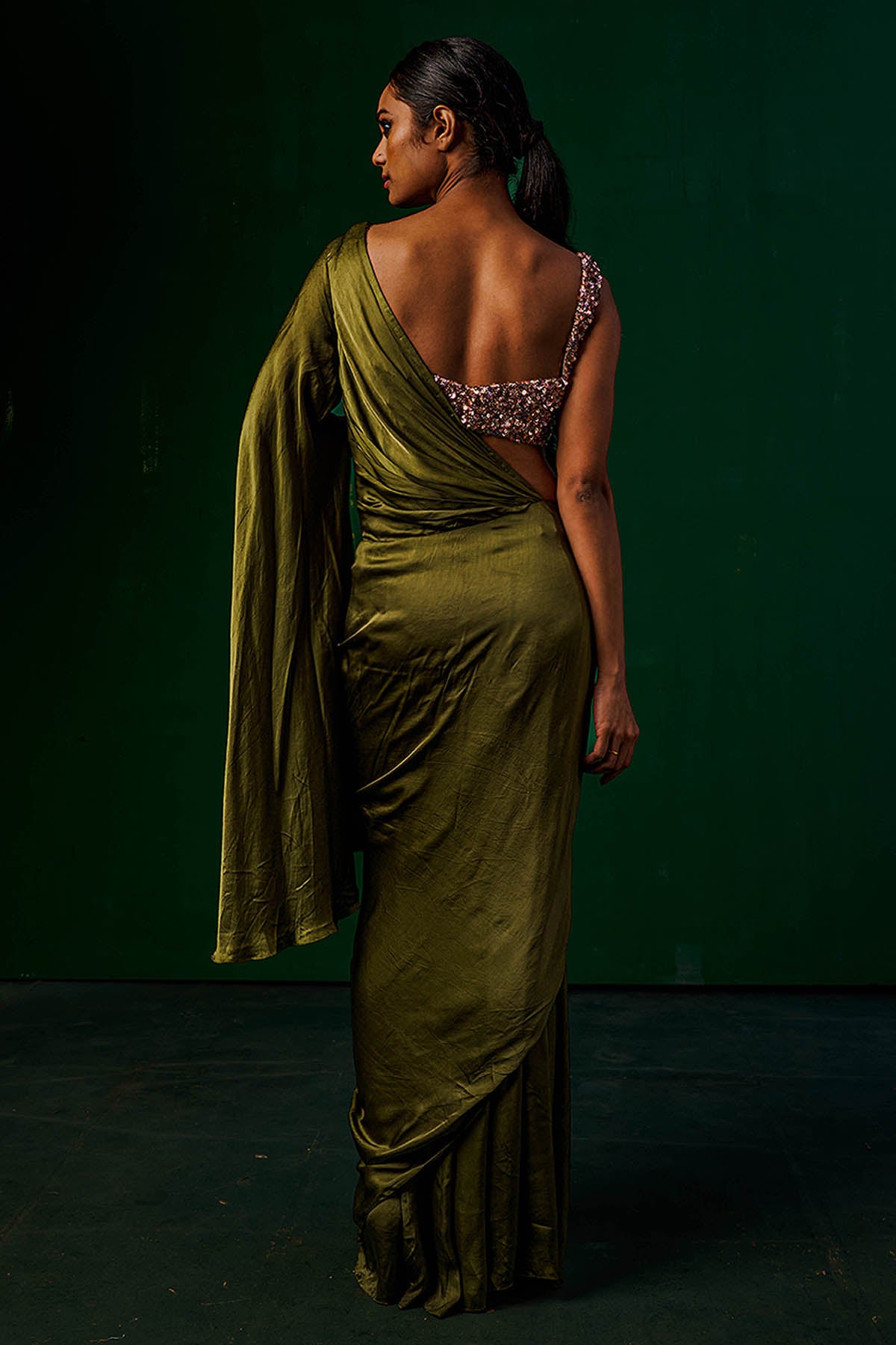 Indo Western Wrap Saree & Blouse