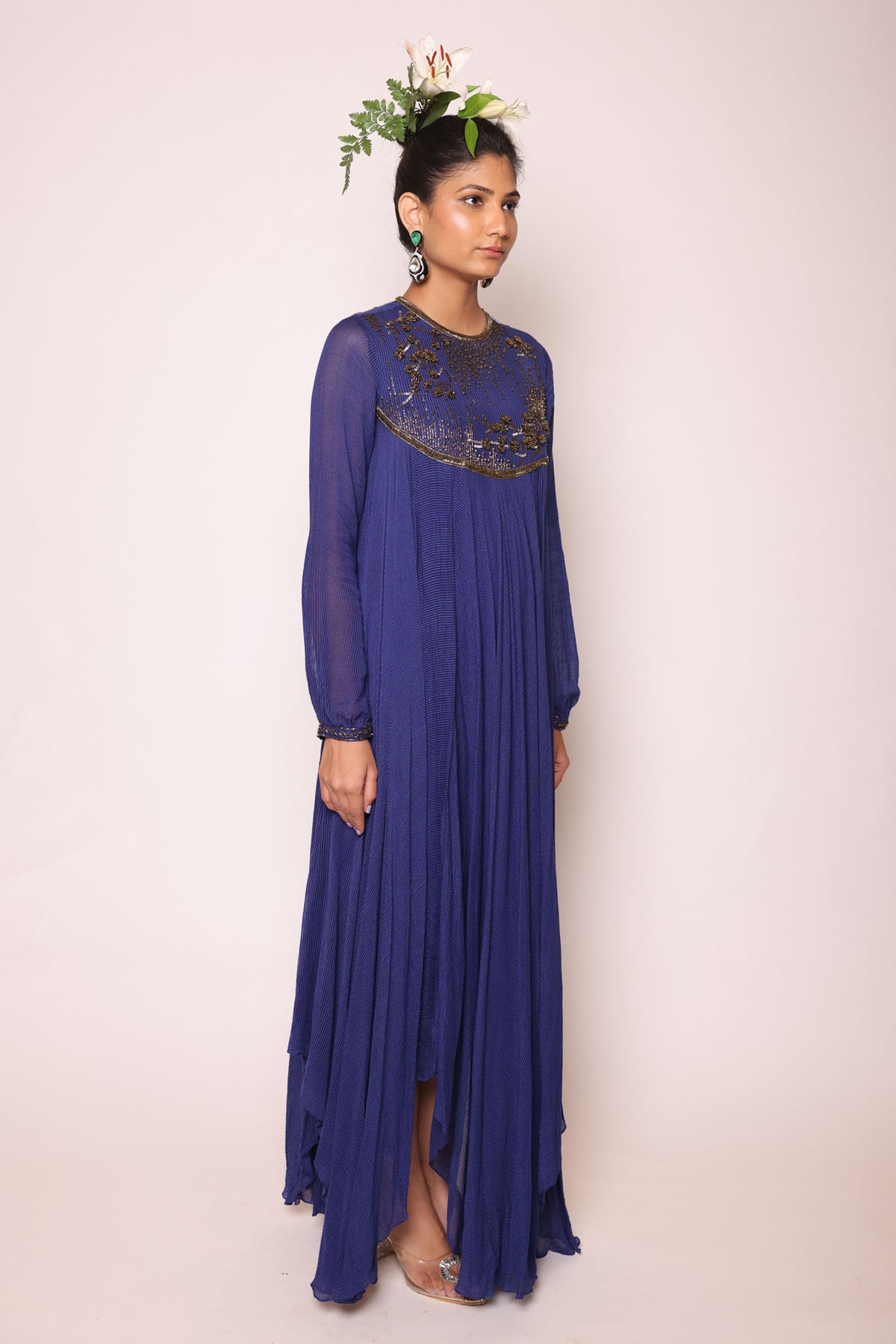 Ink Blue Asymmetrical Dress