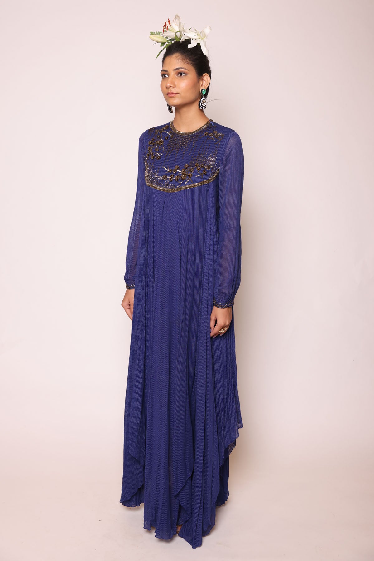 Ink Blue Asymmetrical Dress