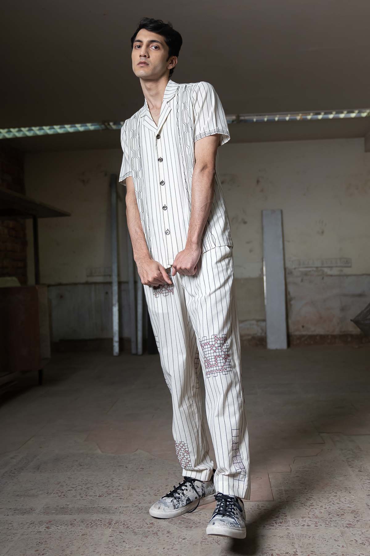 Ivory Checkmate Pants