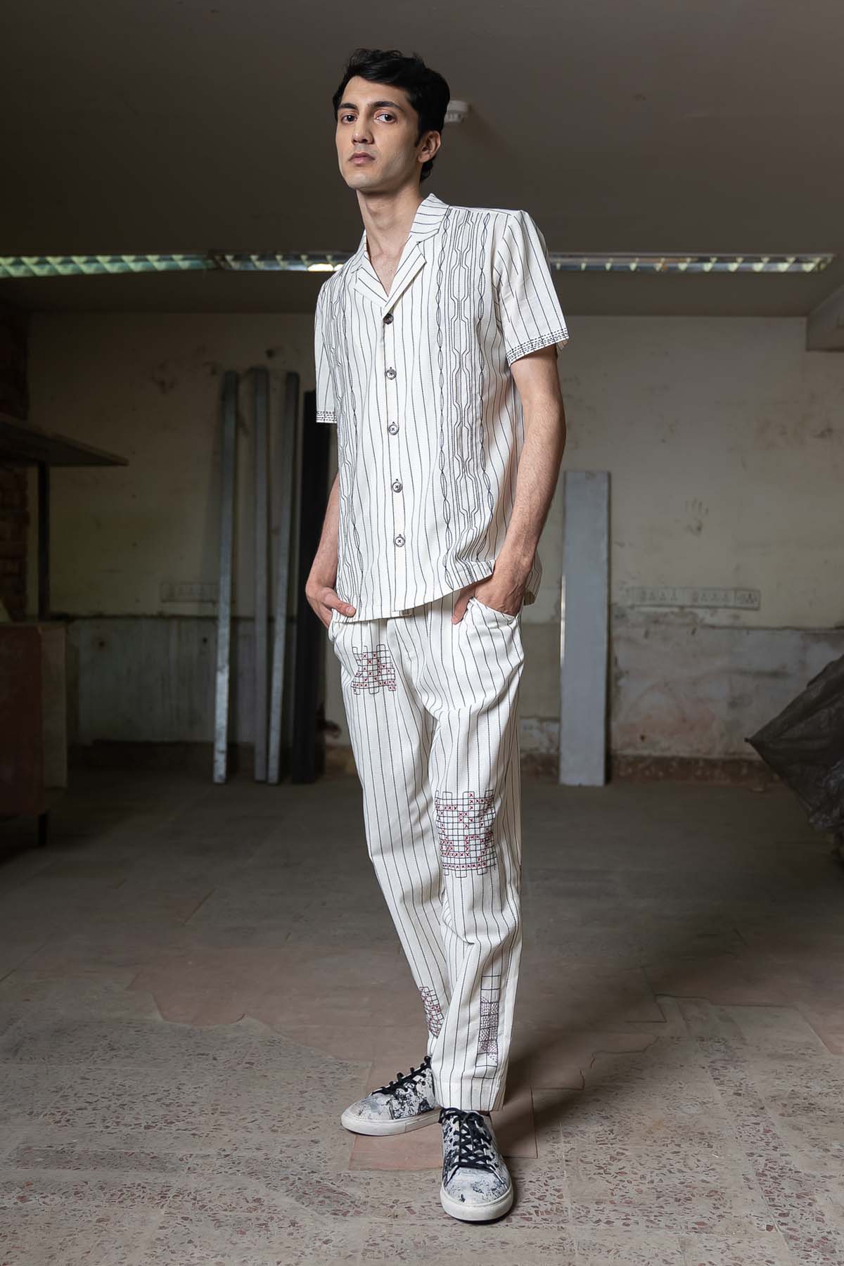 Ivory Checkmate Pants