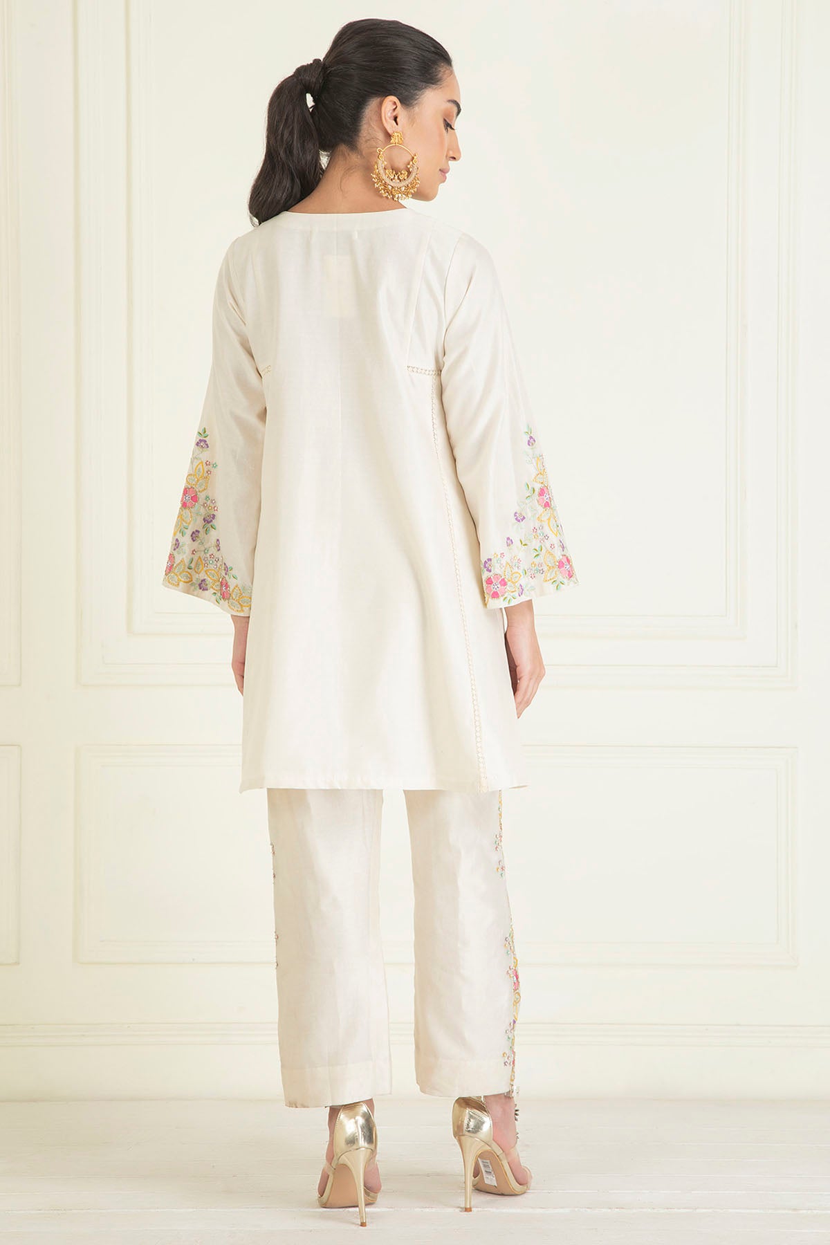 Ivory Embellished Kurta Set