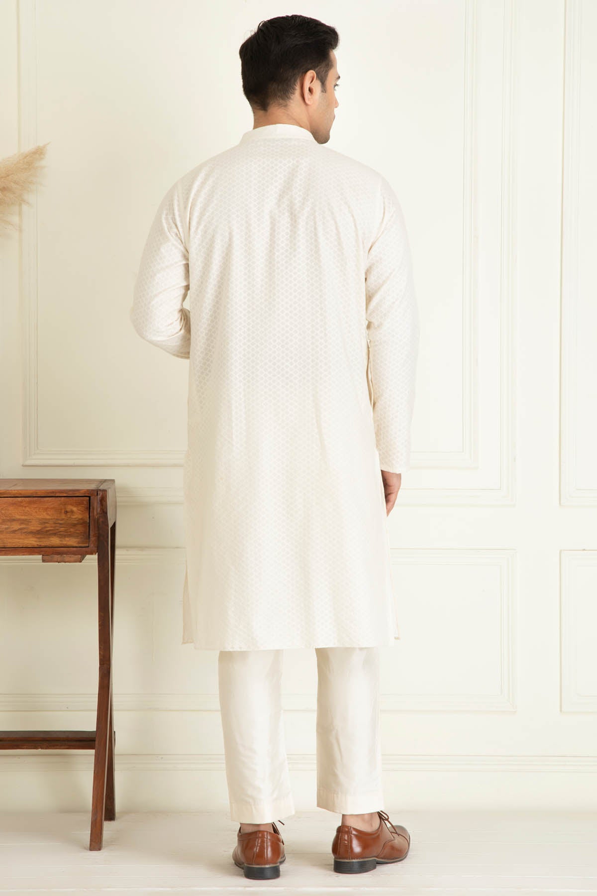 Ivory Embroidered Jacket Set