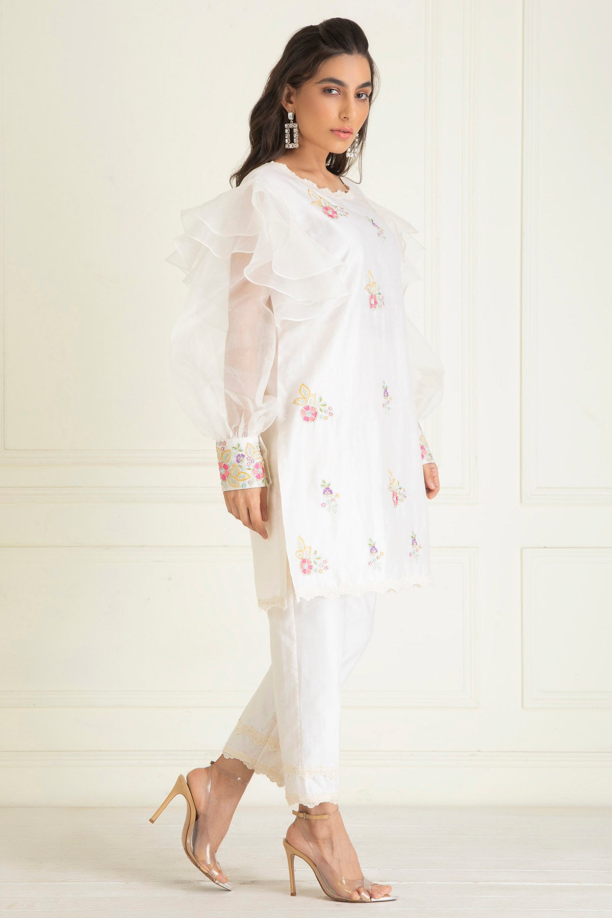 Ivory Embroidered Kurta Set