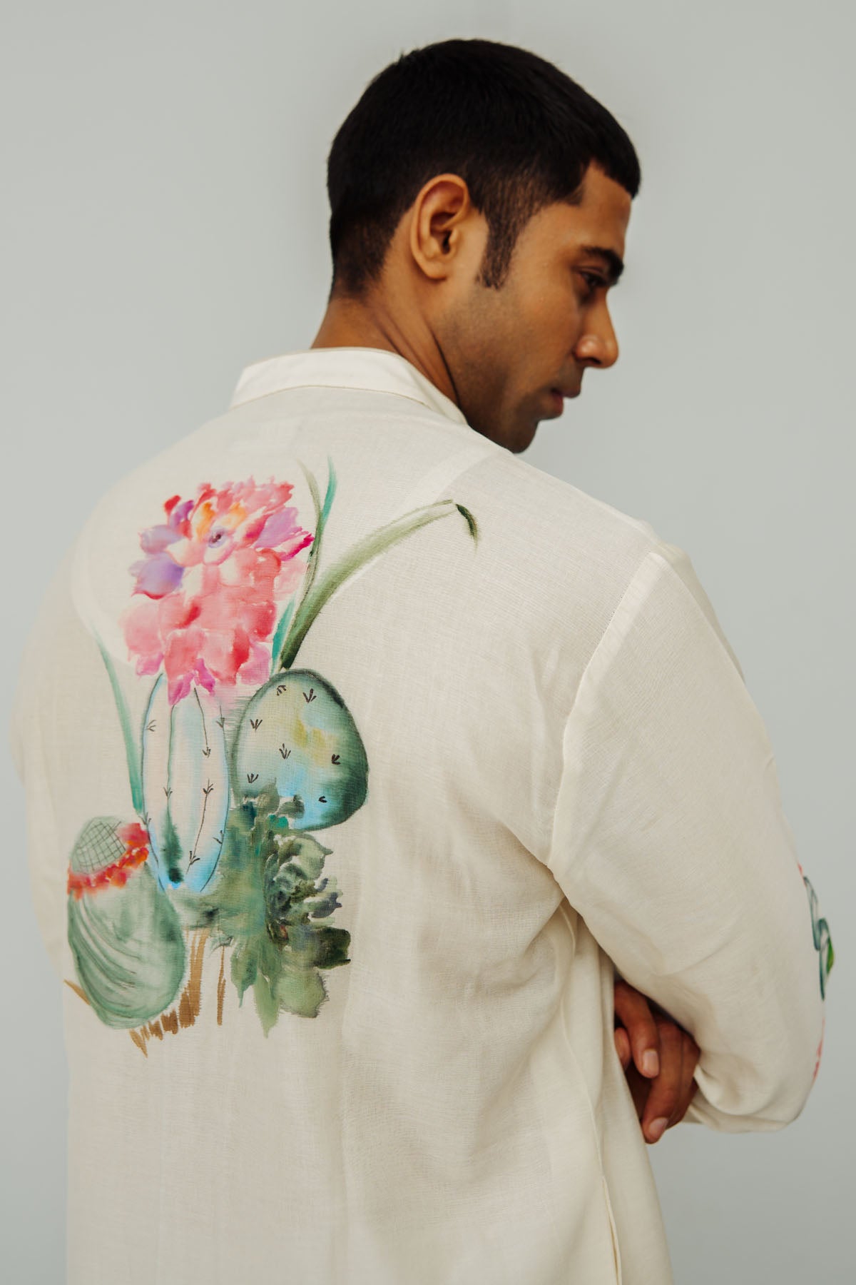 Ivory Hand Painted Kurta Set