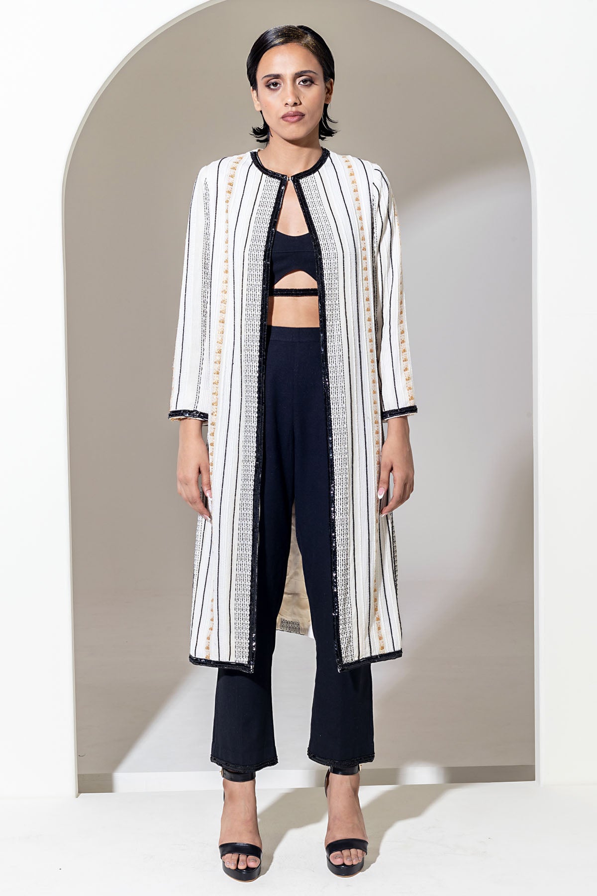 Ivory Handwoven Cotton Jacket