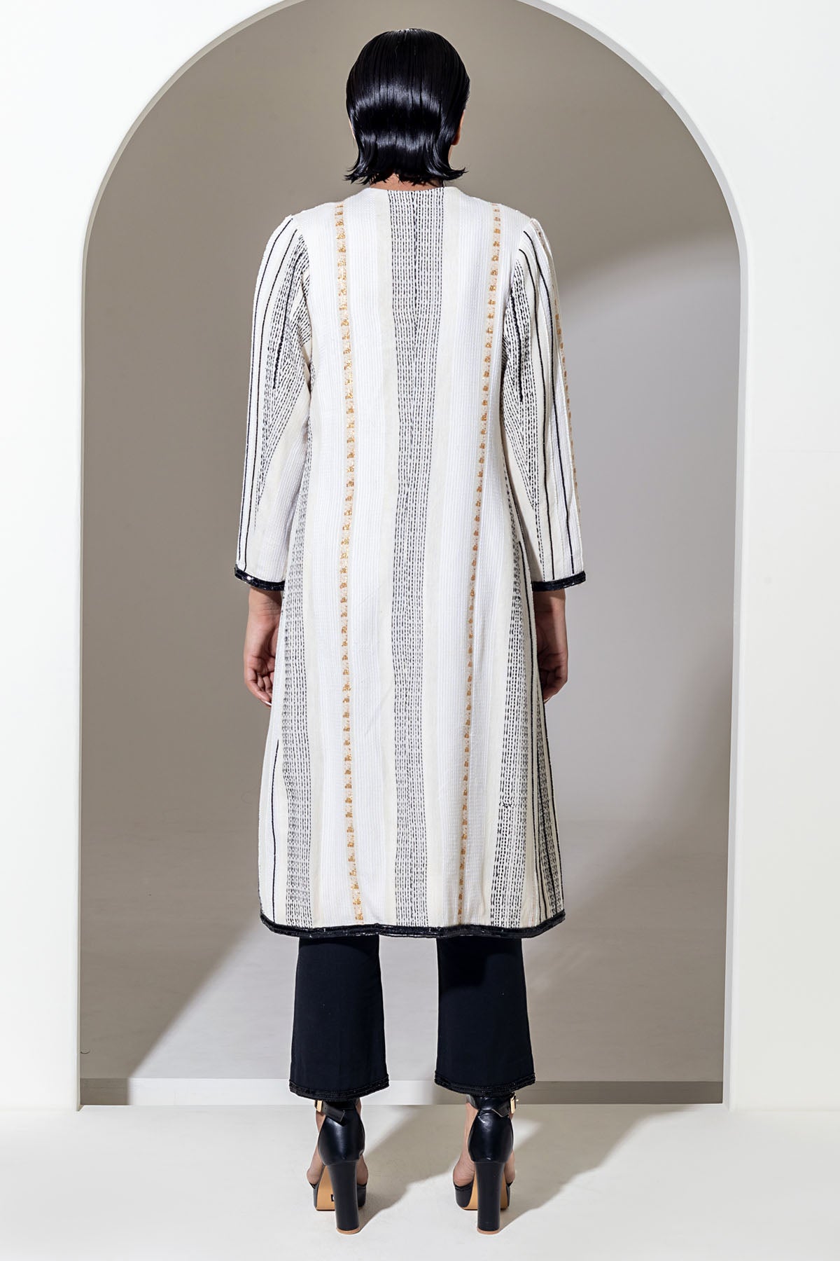 Ivory Handwoven Cotton Jacket