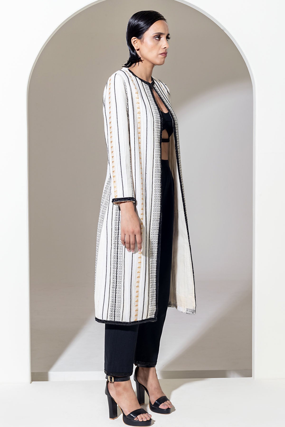 Ivory Handwoven Cotton Jacket