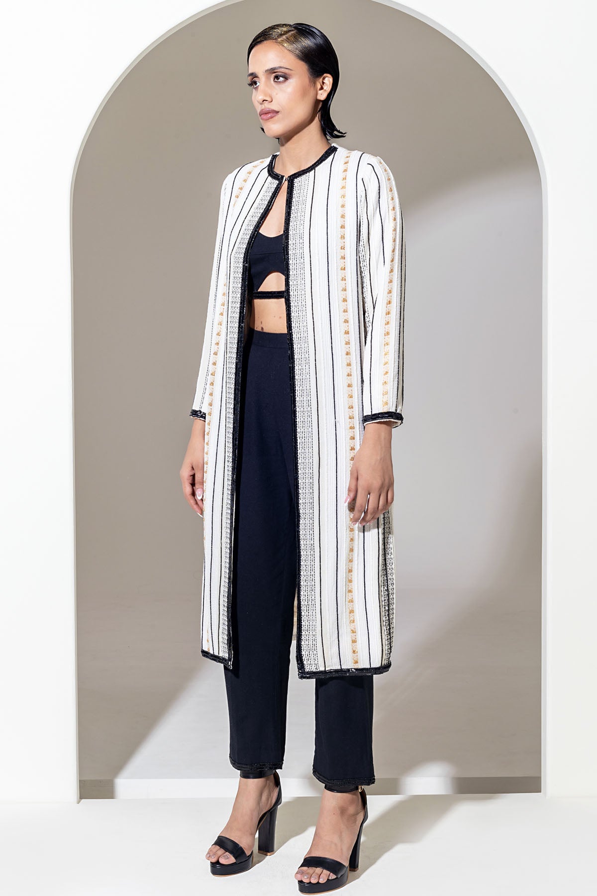 Ivory Handwoven Cotton Jacket