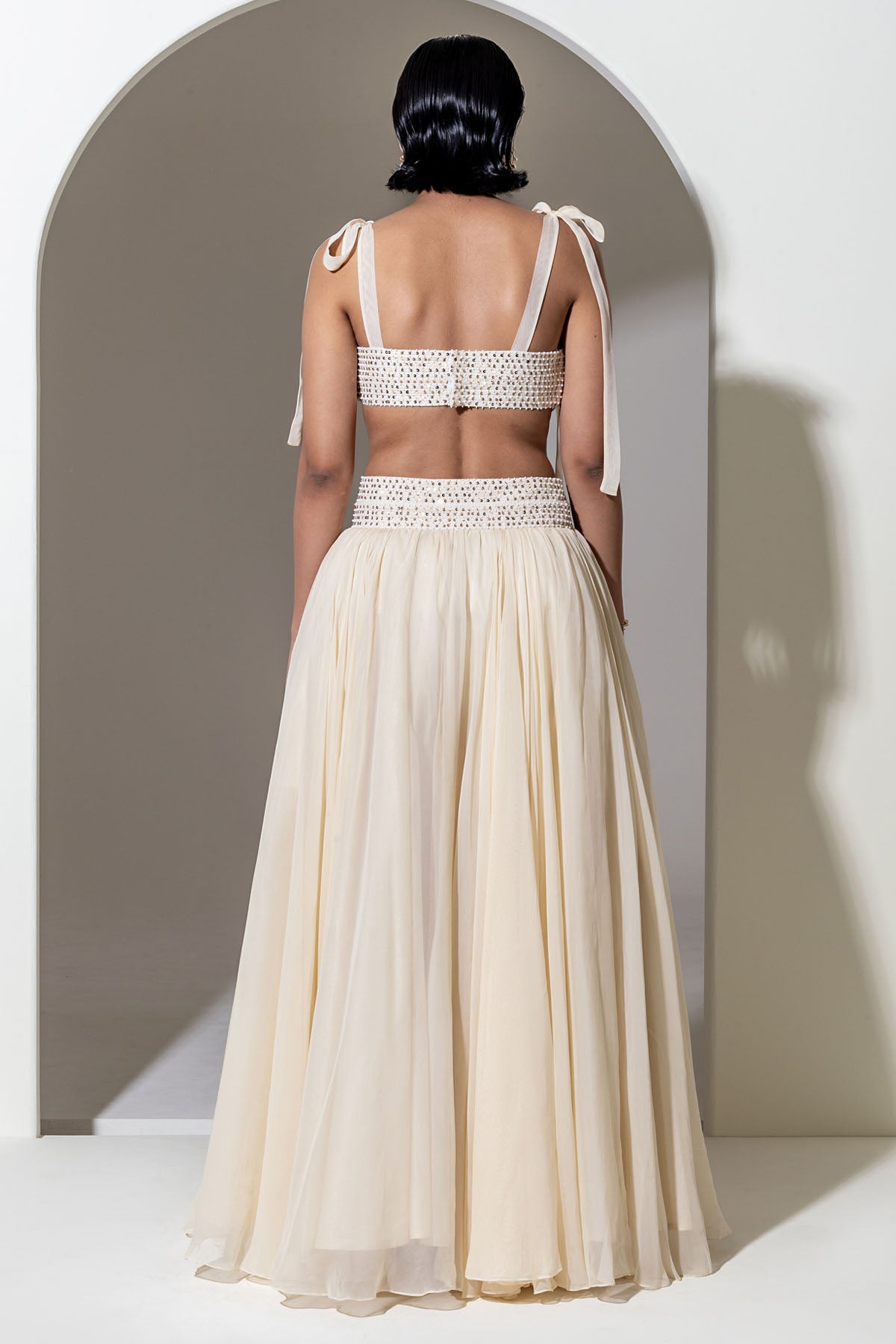 Ivory Organza Skirt & Bralette