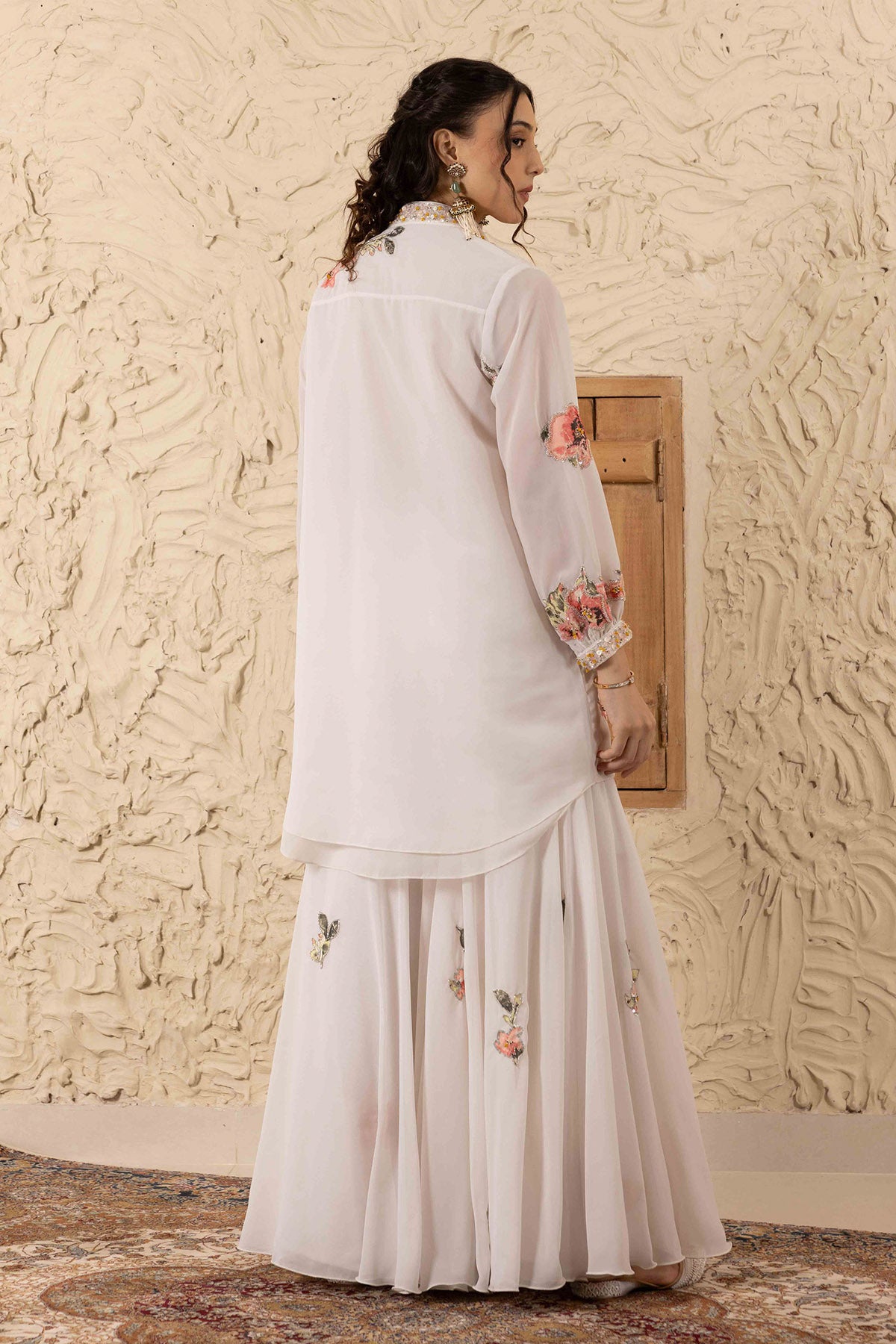 Ivory Applique Work Co-ord Set