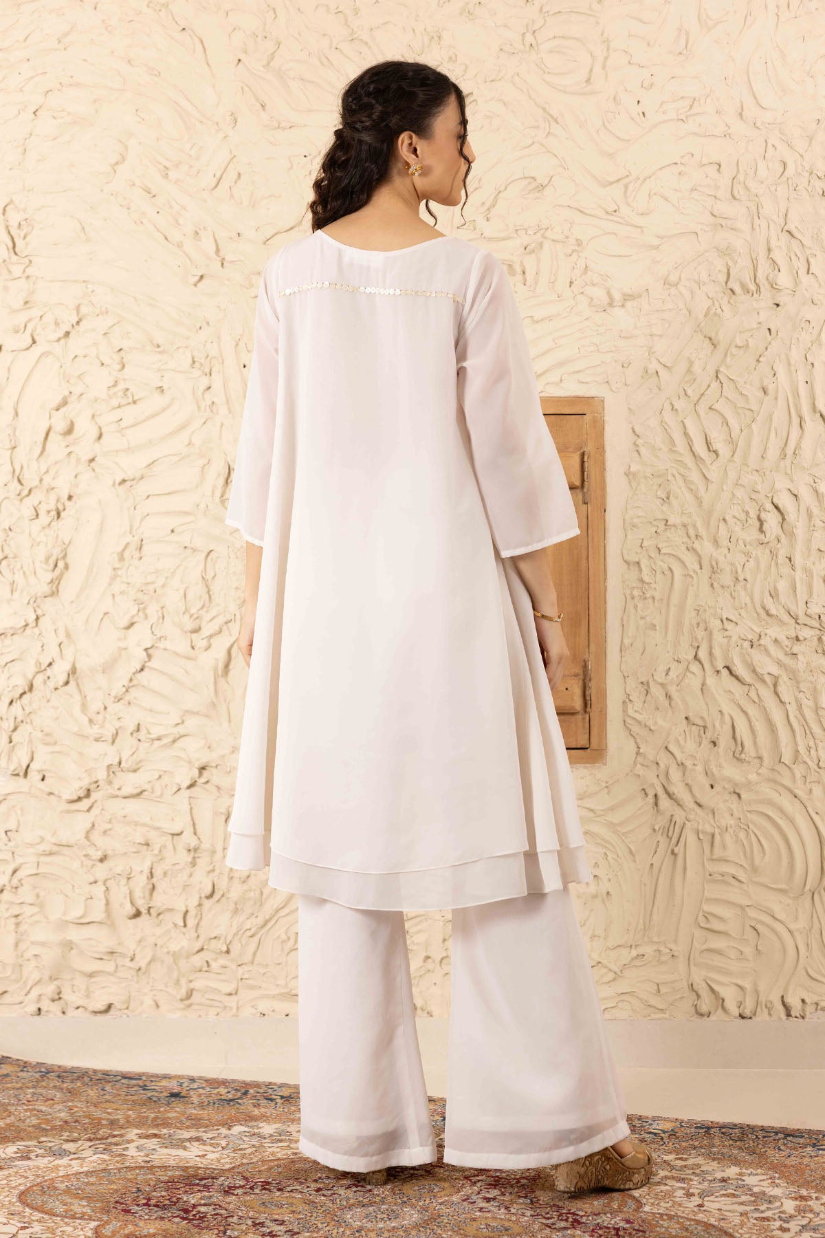 Ivory Applique Work Top & Pants