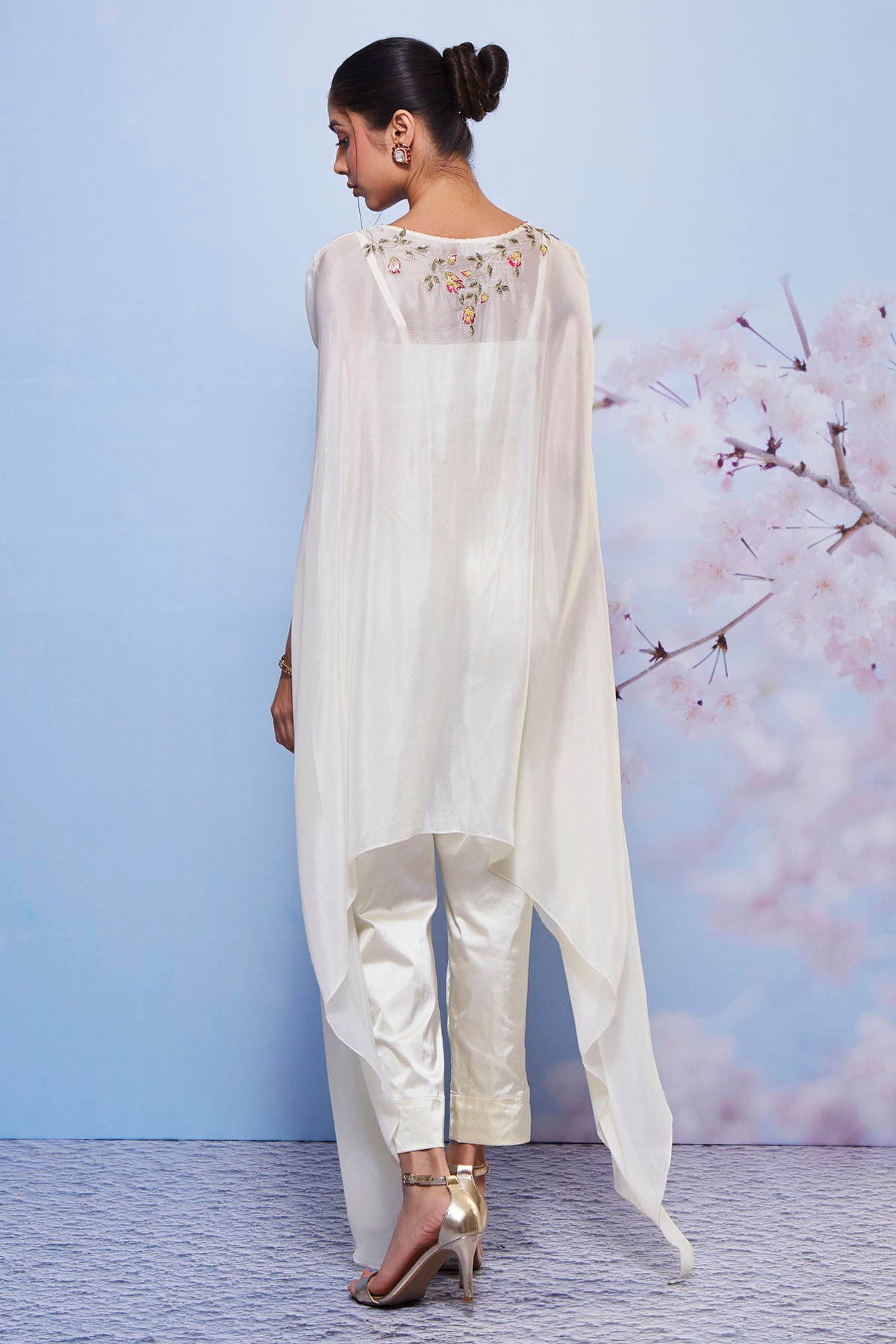 Ivory Asymmetrical Cape Set