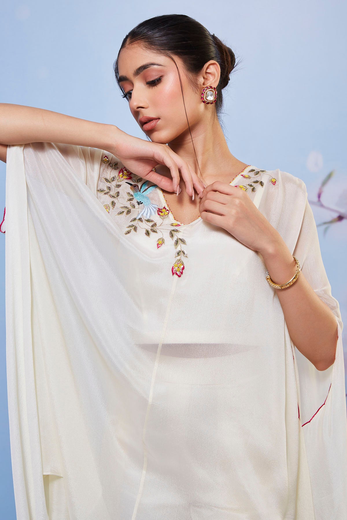 Ivory Asymmetrical Cape Set