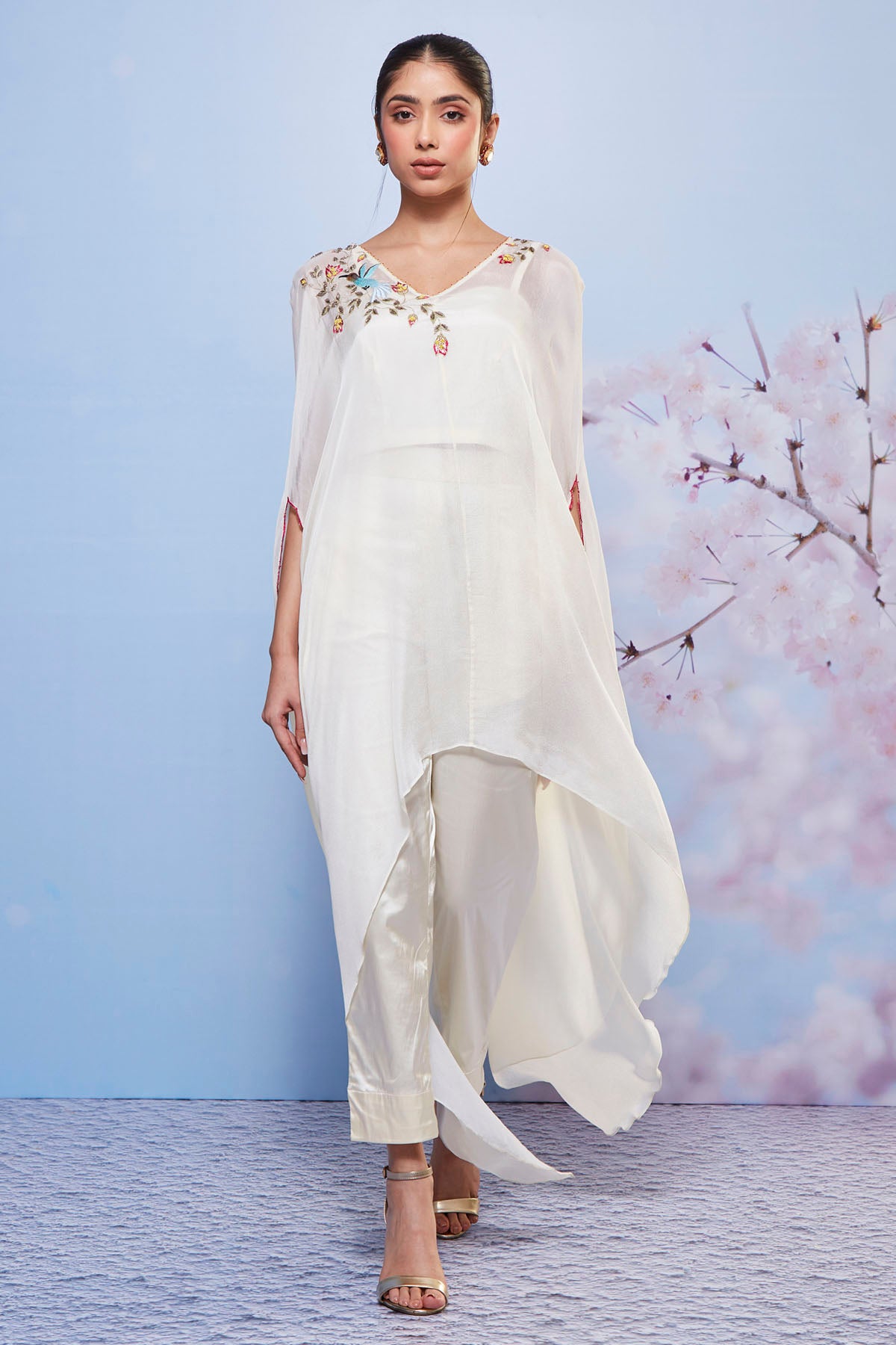 Ivory Asymmetrical Cape Set