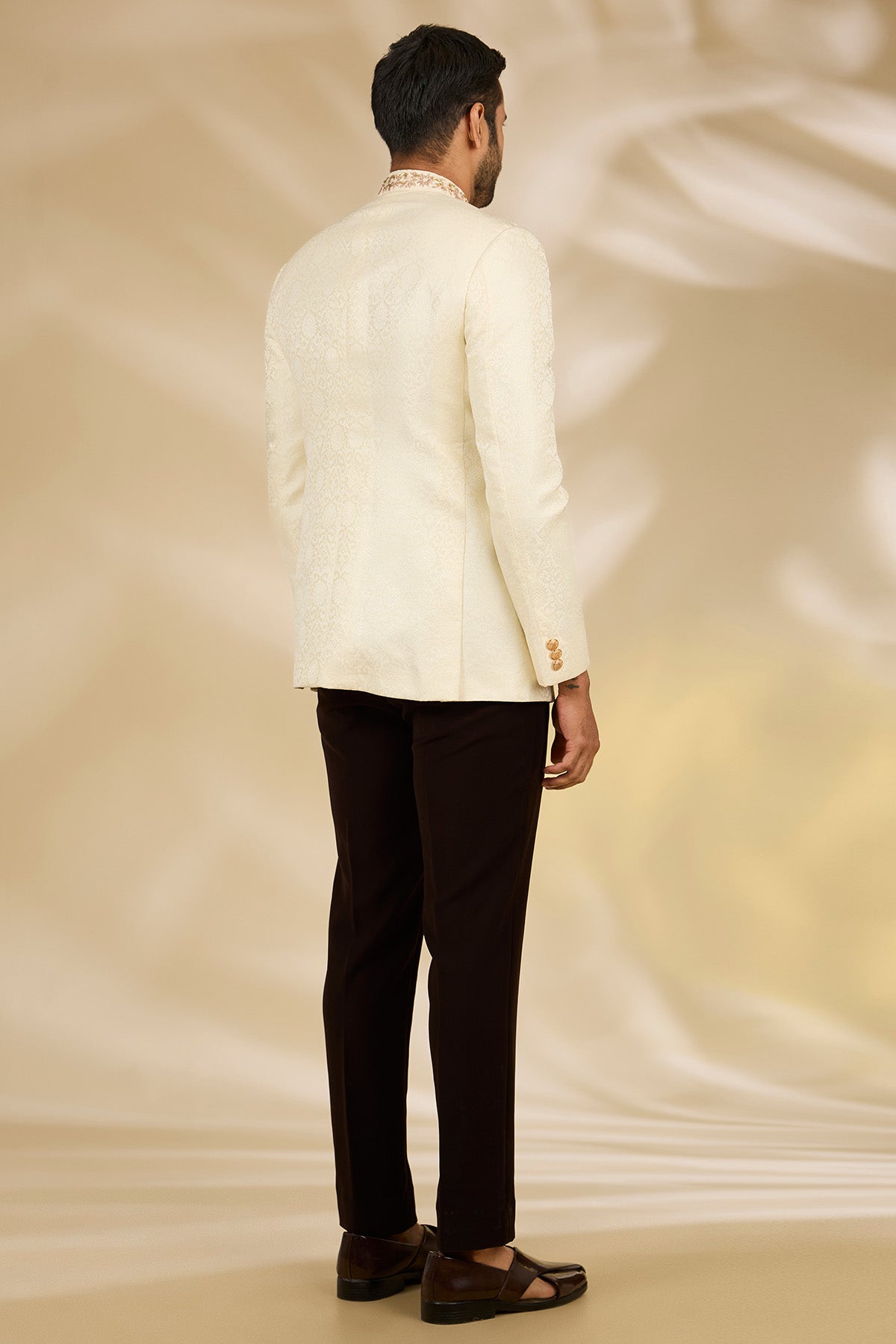 Ivory Banarasi Brocade Suit Set