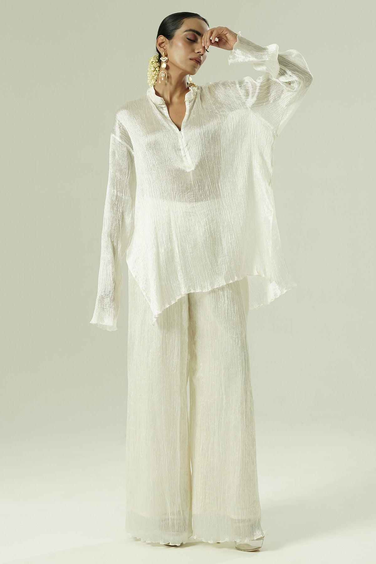 Ivory Beadwork Kurta & Pants