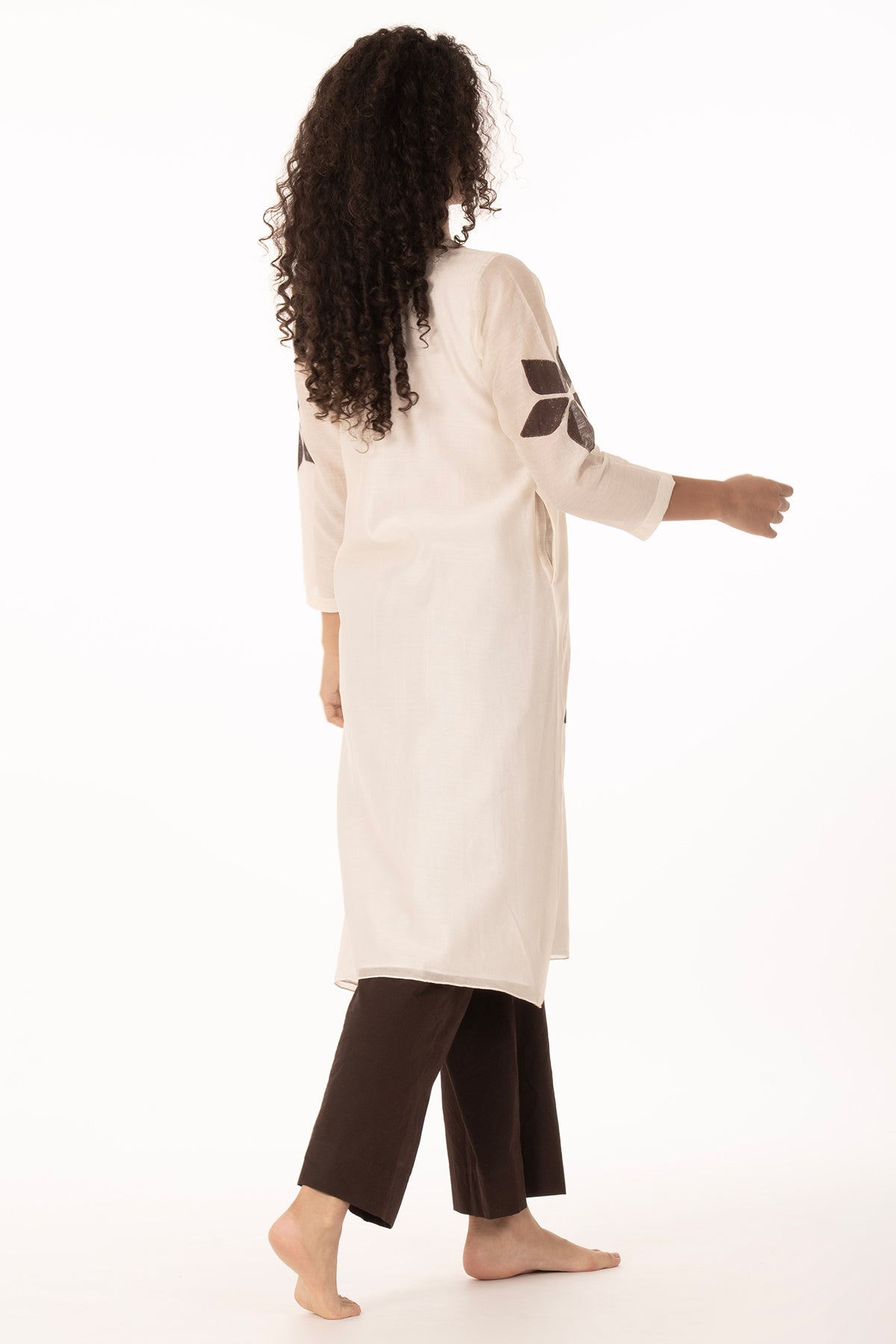 Ivory Bloom Chanderi Kurta Pant