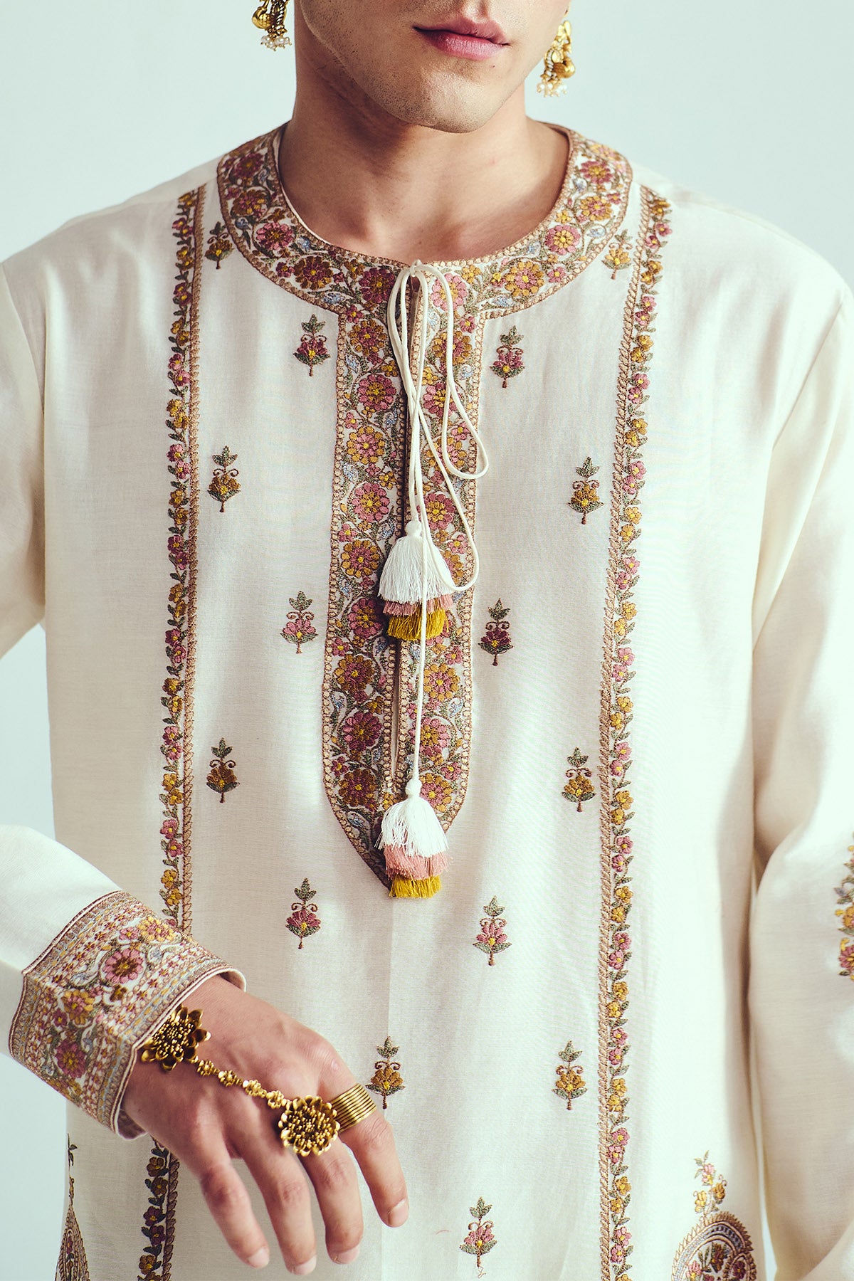 Ivory Chanderi Kurta & Pants