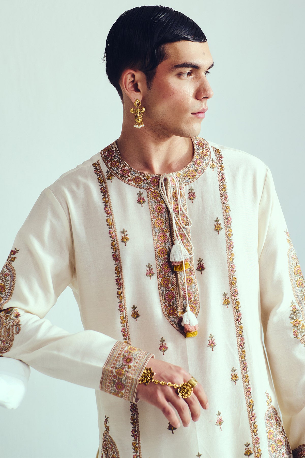 Ivory Chanderi Kurta & Pants